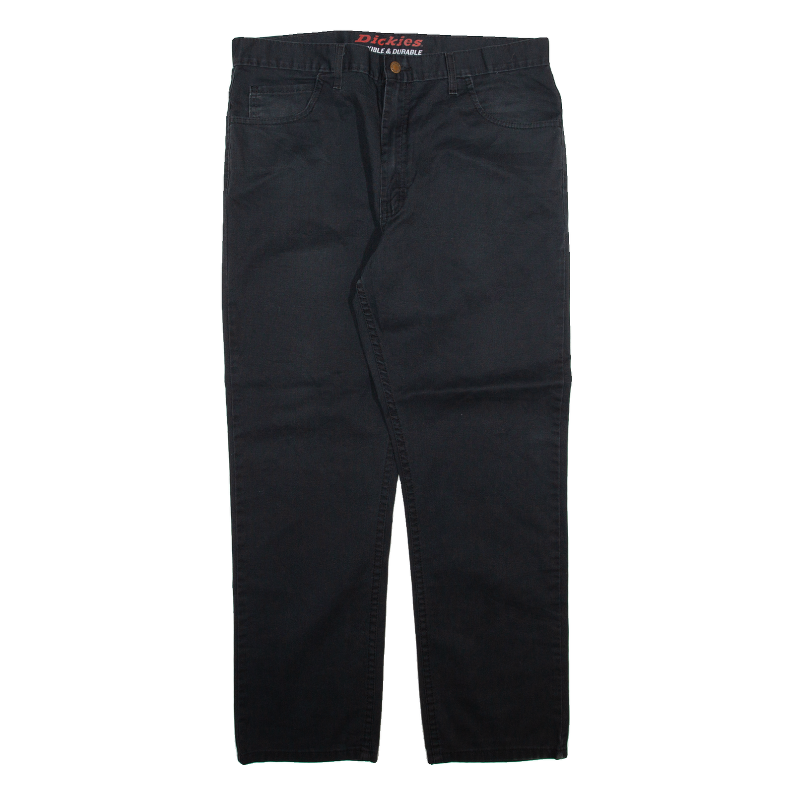 DICKIES Mens Trousers Black Regular Straight W36 L30 Refurbished - N/A refurbished available on Cerqular