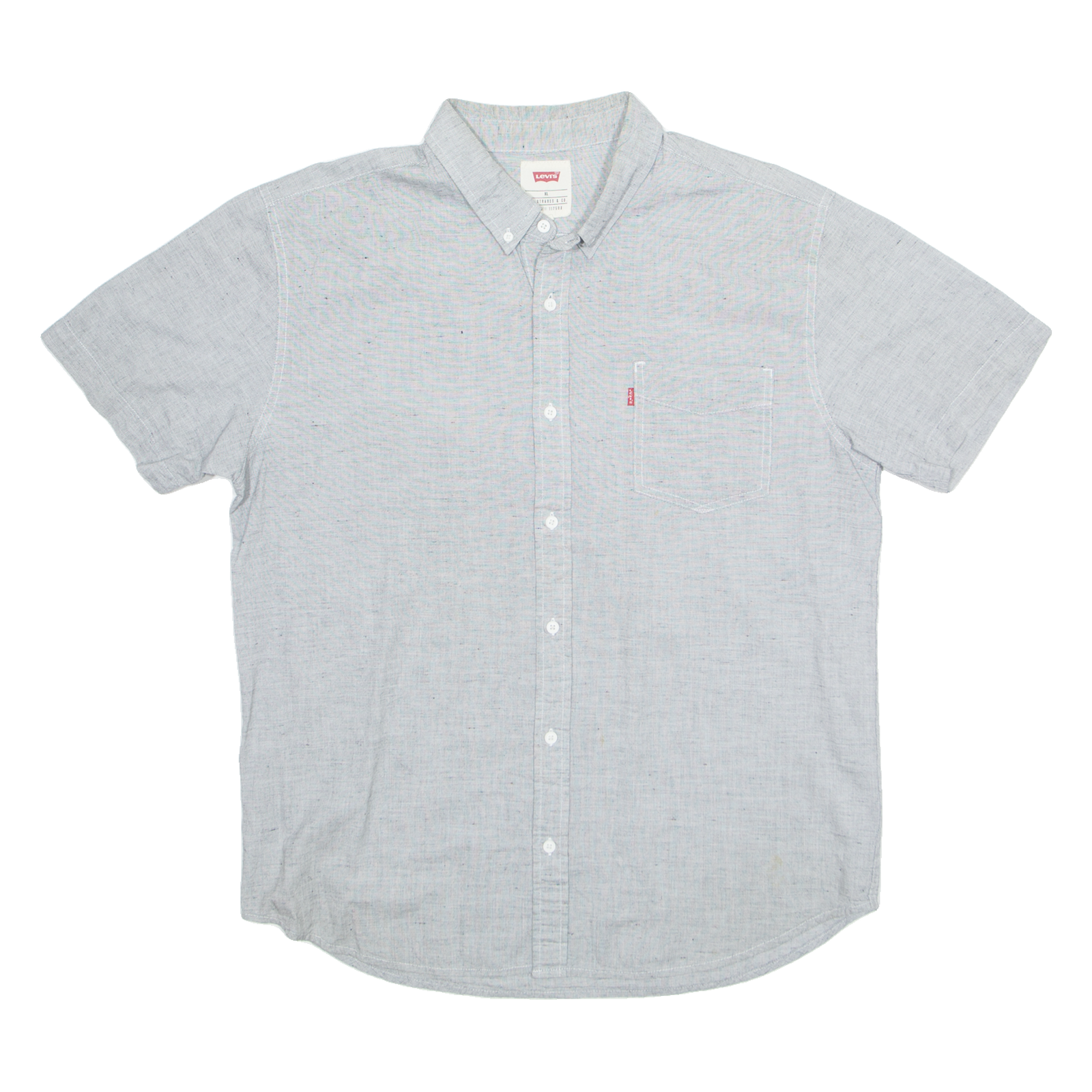 LEVI'S Mens Plain Shirt Grey M Refurbished - N/A refurbished available on Cerqular
