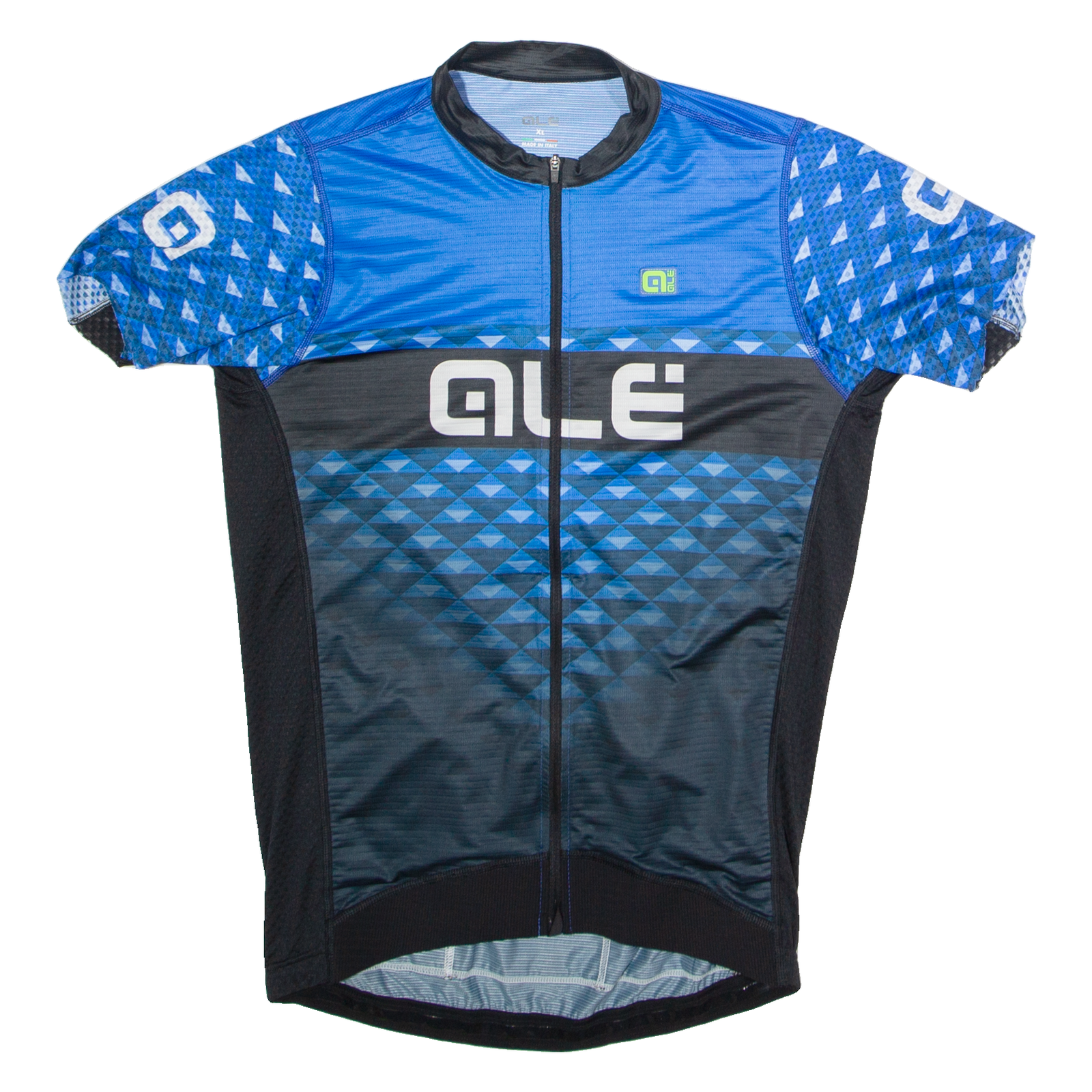 QLE Full Zip Cycling Mens Jersey Blue High Neck XL Refurbished - N/A refurbished available on Cerqular