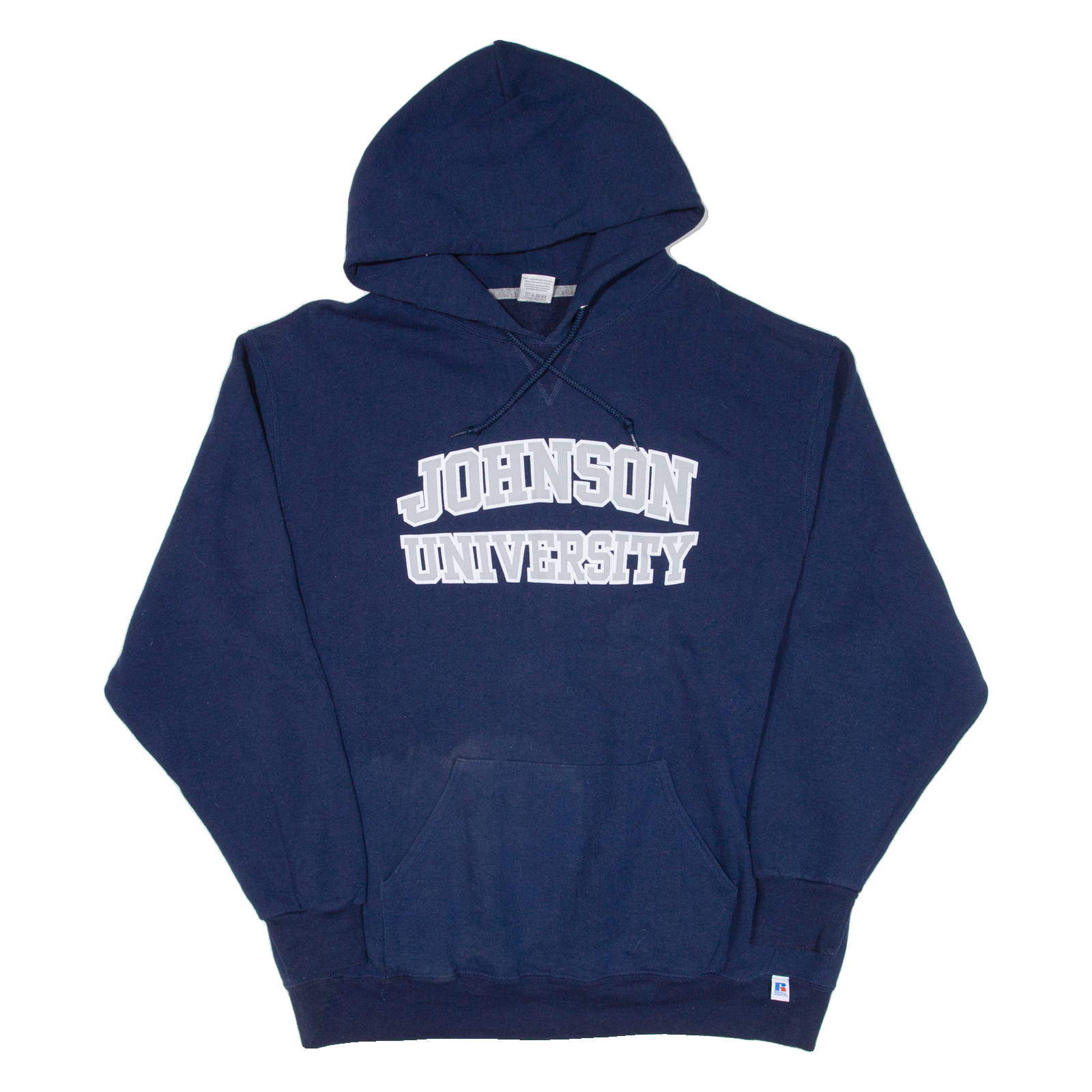 RUSSELL ATHLETIC Johnson University Mens Blue Hoodie USA XL Refurbished - N/A refurbished available on Cerqular