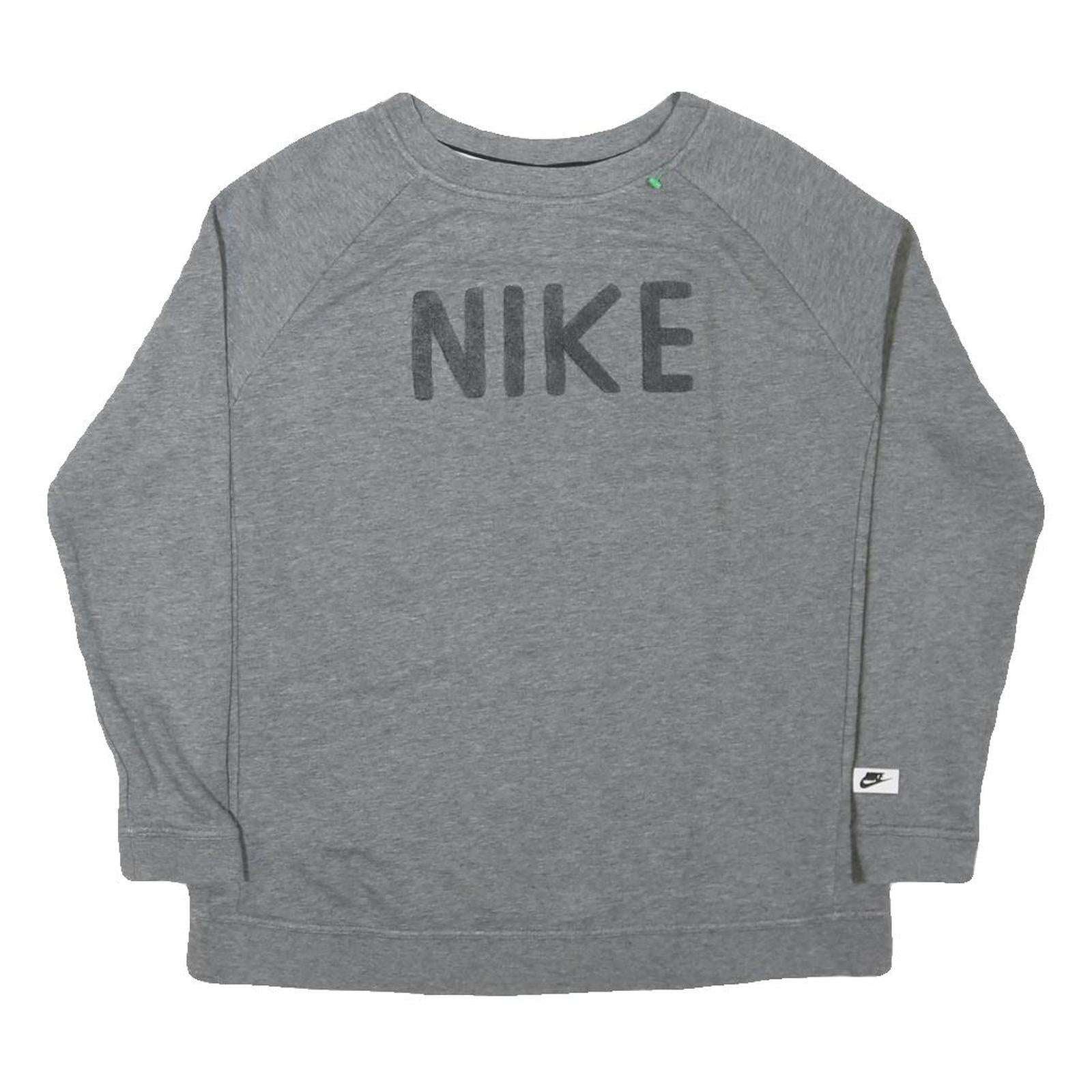 Buy NIKE Womens Grey Crew Neck L Cotton Blend Sweatshirt Pullover Sports Casual Refurbished - $36.39 NIKE Womens Grey Crew Neck L Cotton Blend Sweatshirt Pullover Sports Casual Refurbished - N/A refurbished available on Cerqular