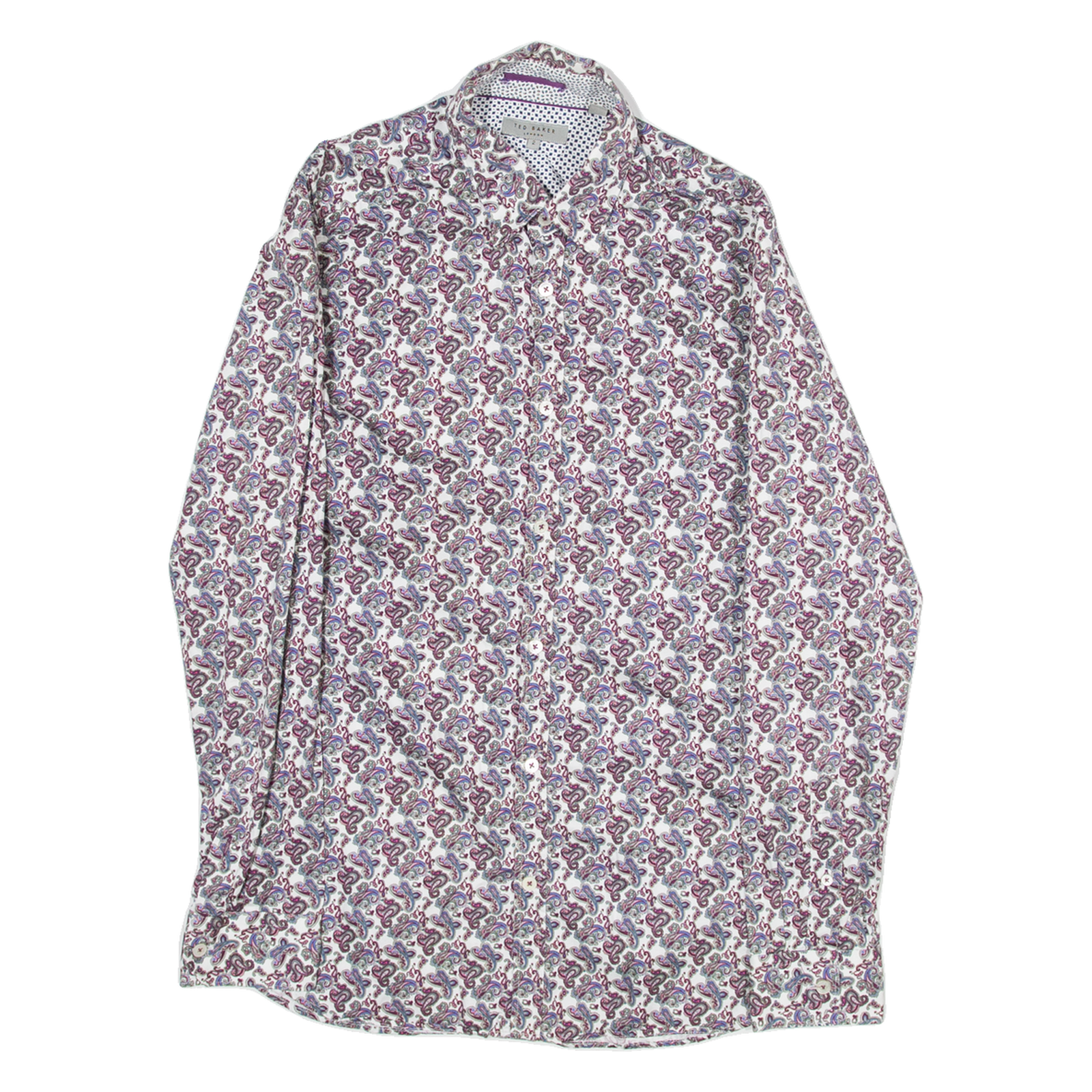 TED BAKER Mens Shirt Red Crazy Pattern Long Sleeve S Refurbished - N/A refurbished available on Cerqular