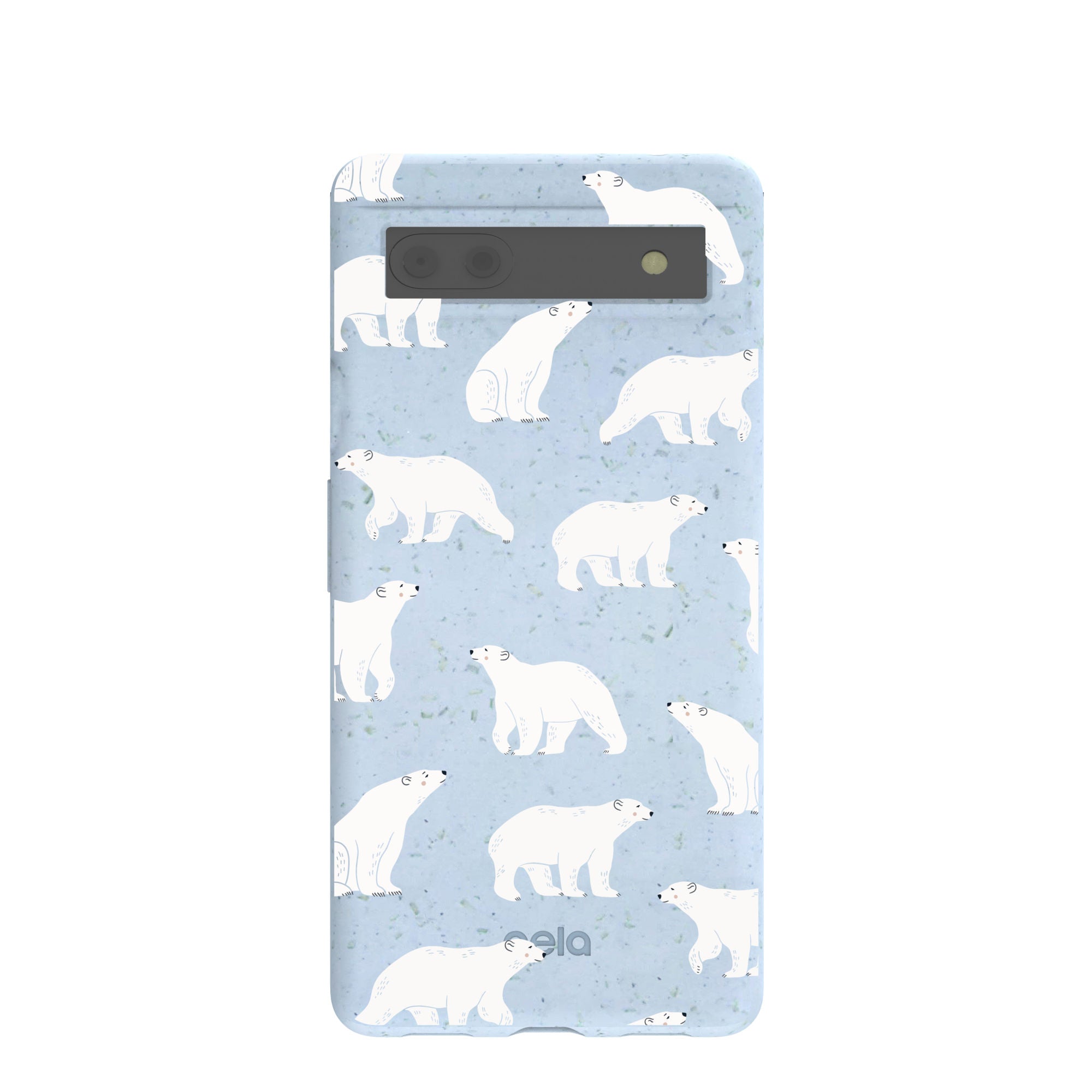 Powder Blue Ice Bears Google Pixel 6a Case Refurbished - Pela Case refurbished available on Cerqular