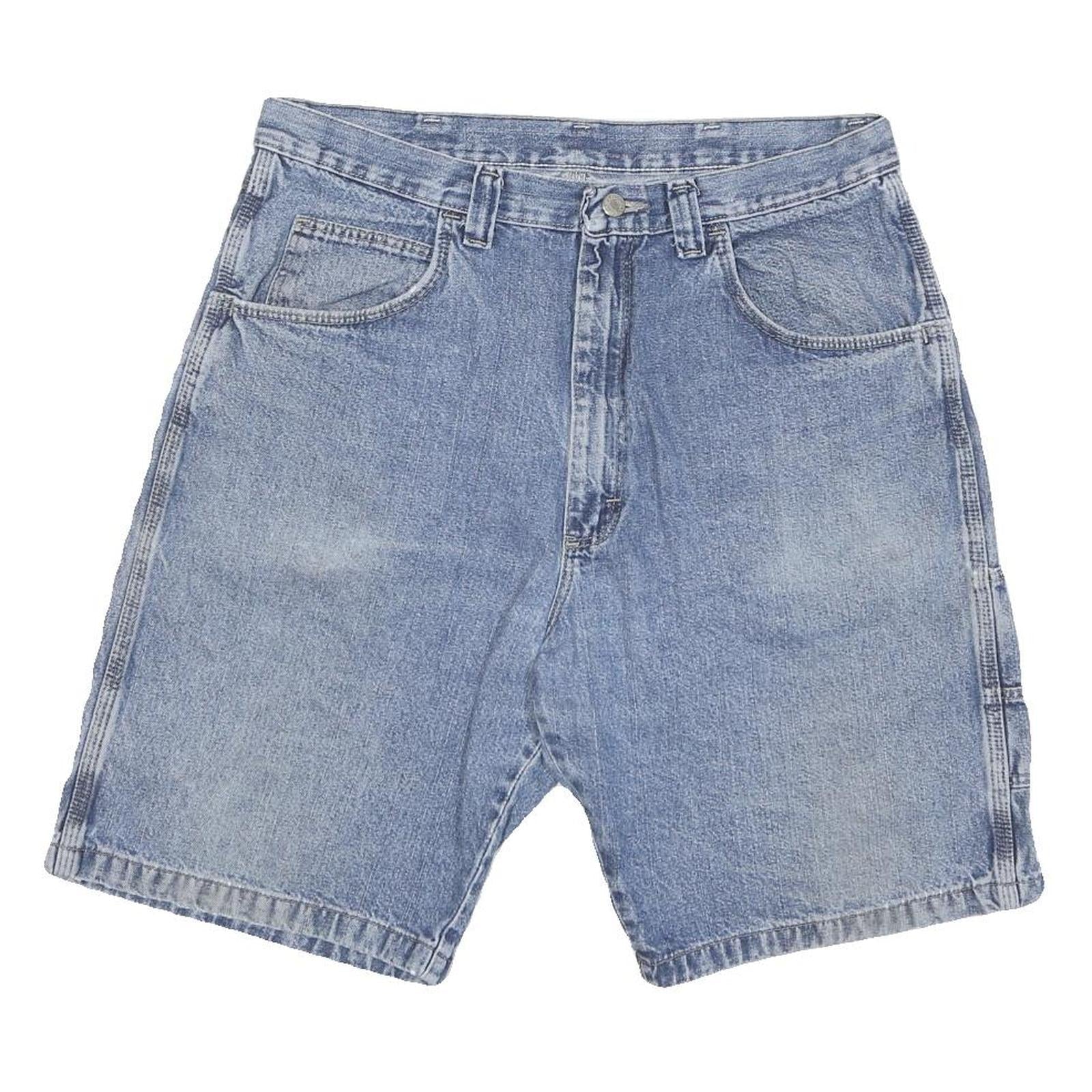 WRANGLER Mens Denim Blue Casual Shorts L W34 Classic Fit Cotton Blend Refurbished - N/A refurbished available on Cerqular