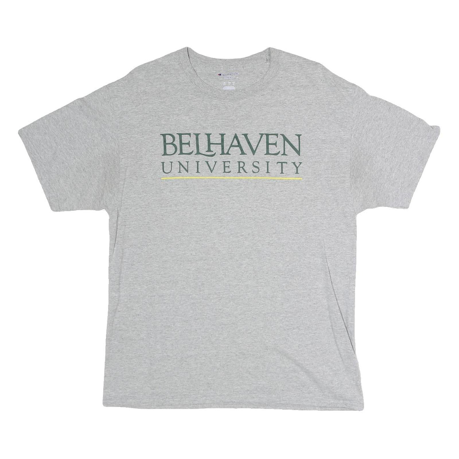 CHAMPION Mens Grey Bellhaven University Graphic T-Shirt L Crew Neck Short Sleeve Refurbished - N/A refurbished available on Cerqular