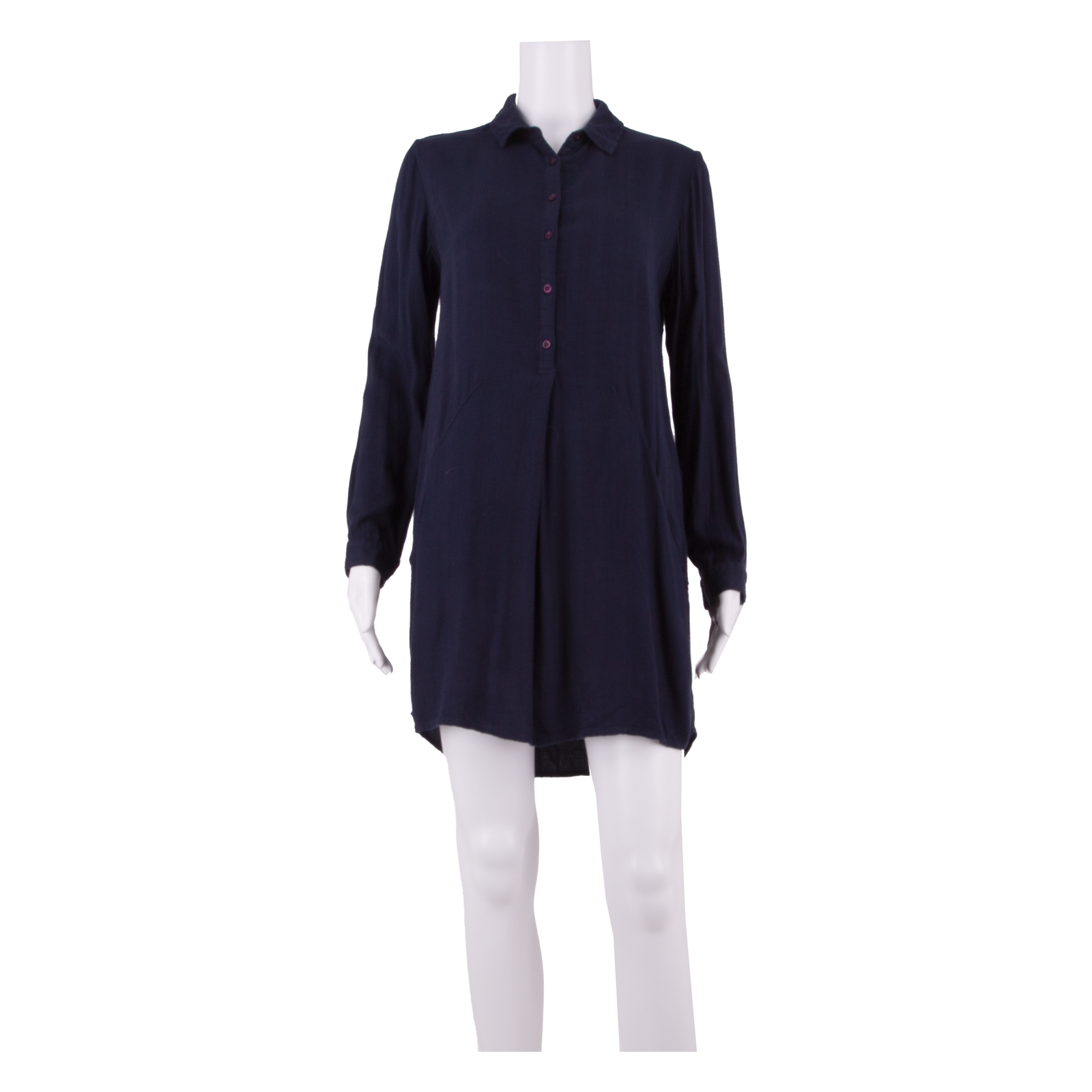 FAT FACE Womens Shirt Dress Blue Long Sleeve Knee Length UK 10 Refurbished - N/A refurbished available on Cerqular