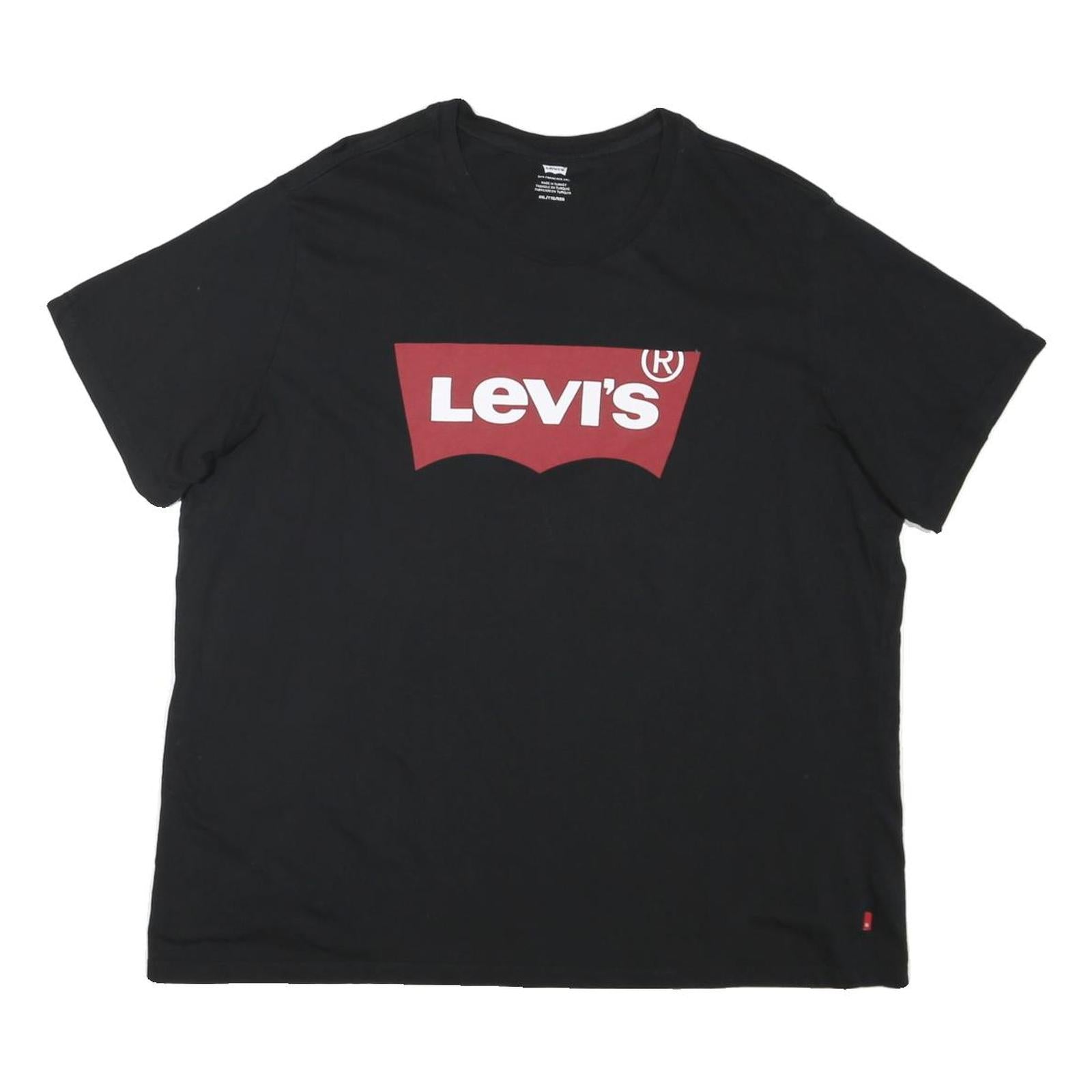 LEVI'S Mens Black Graphic T-Shirt 2XL Short Sleeve Crew Neck Cotton Blend Refurbished - N/A refurbished available on Cerqular