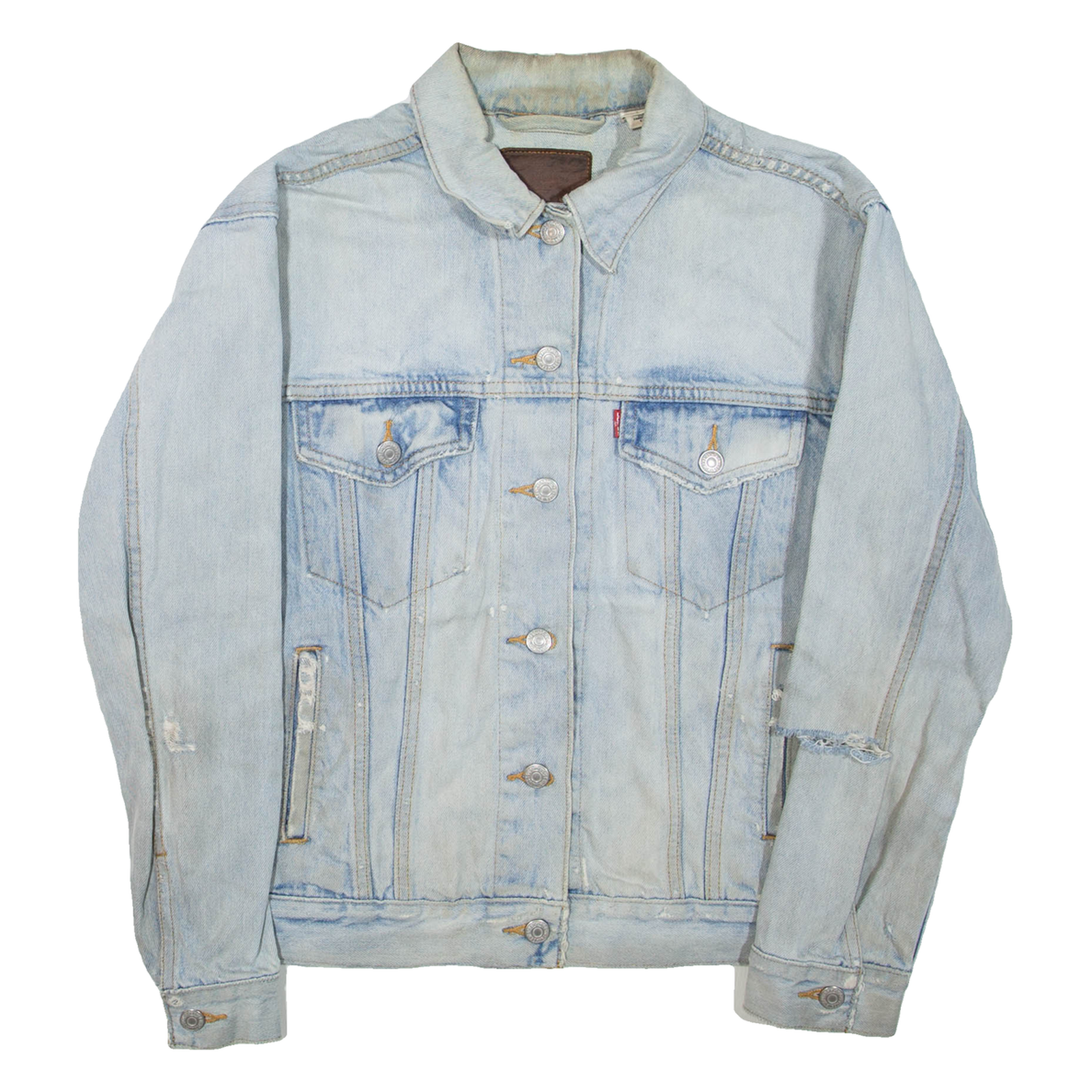 Buy LEVI'S Distressed Mens Denim Jacket Blue M Refurbished - $61.09 LEVI'S Distressed Mens Denim Jacket Blue M Refurbished - N/A refurbished available on Cerqular
