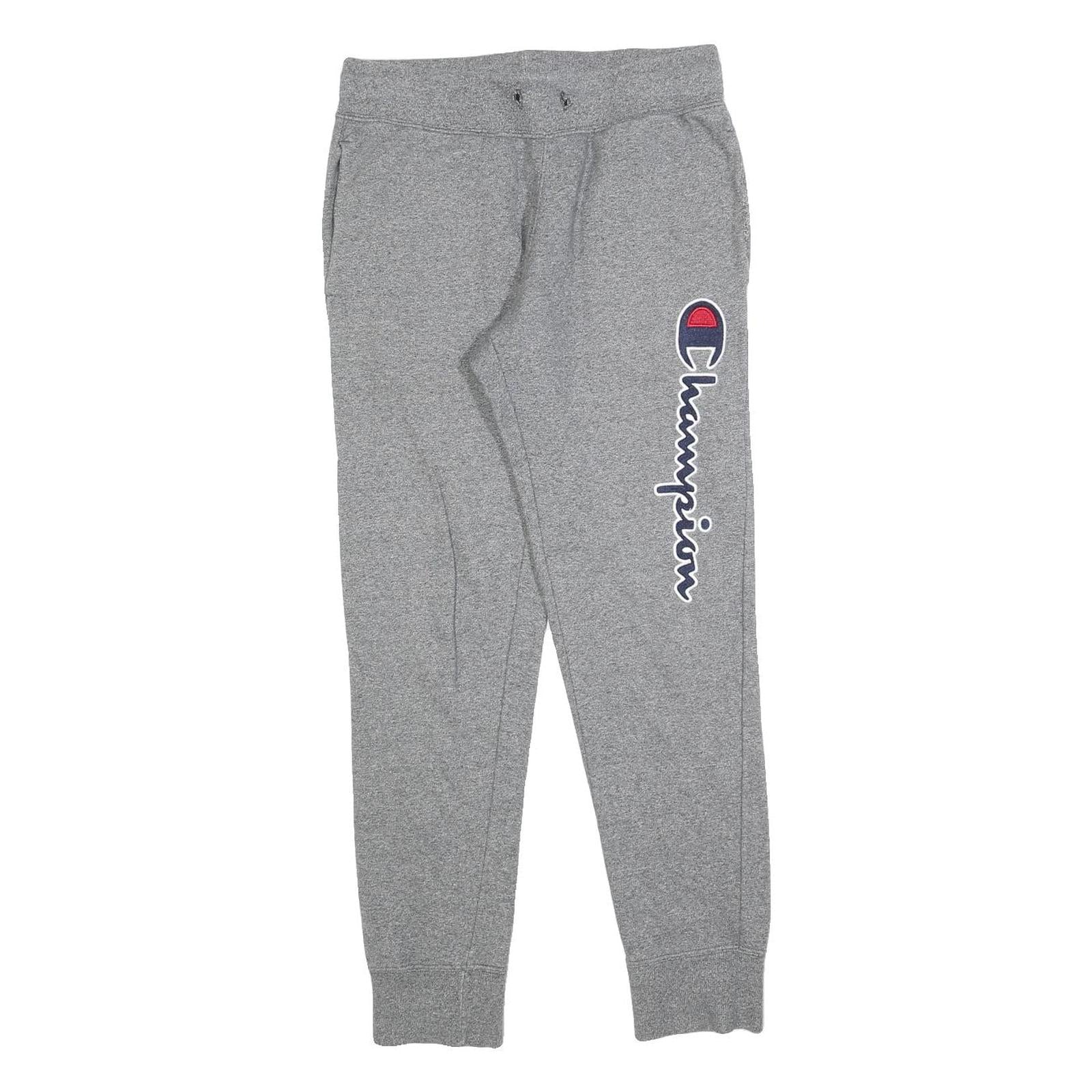CHAMPION Mens Joggers Grey XS W28 L28 Cotton Blend Regular Tapered Fit Logo Refurbished - N/A refurbished available on Cerqular