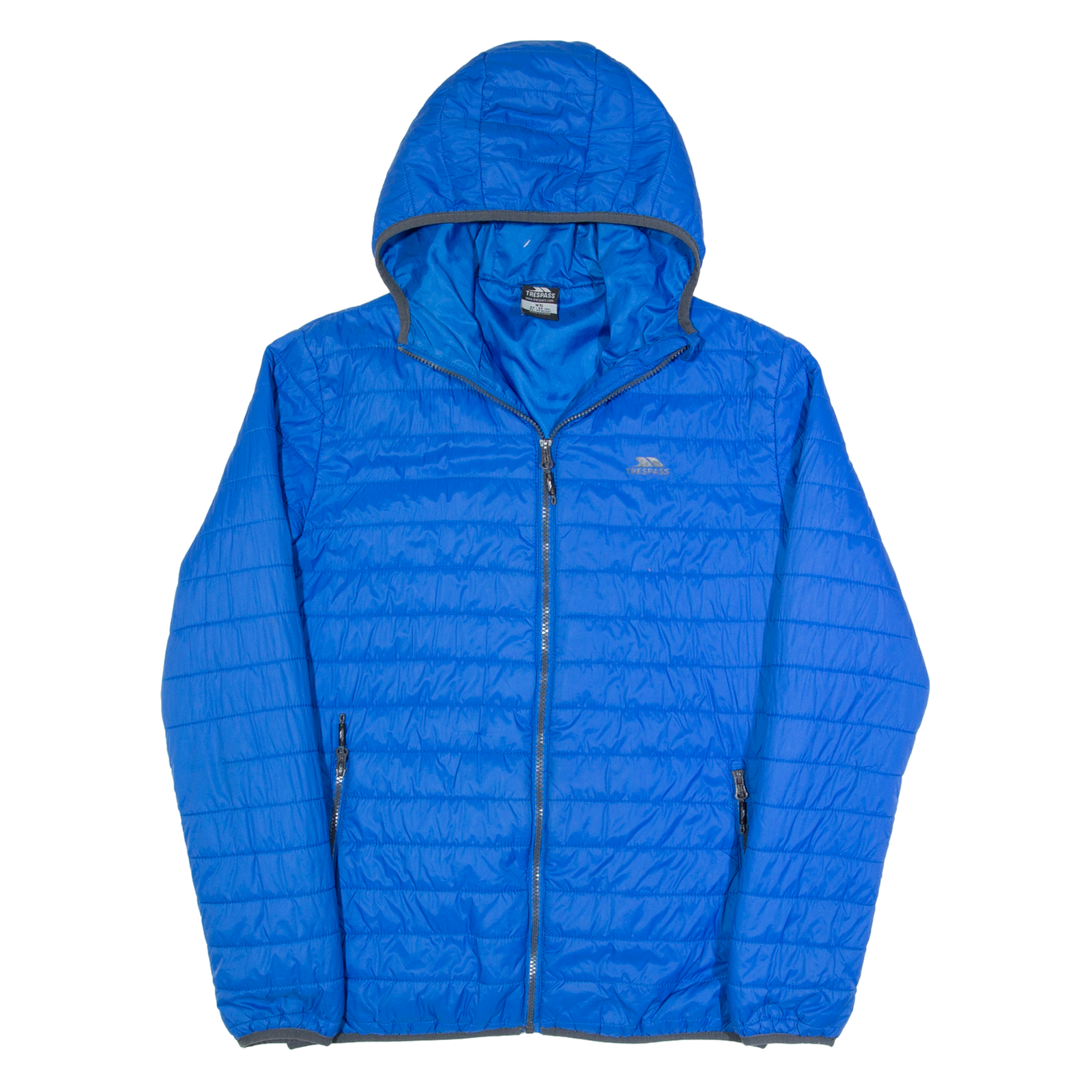 TRESPASS Insulated Mens Puffer Jacket Blue Hooded XS Refurbished - N/A refurbished available on Cerqular