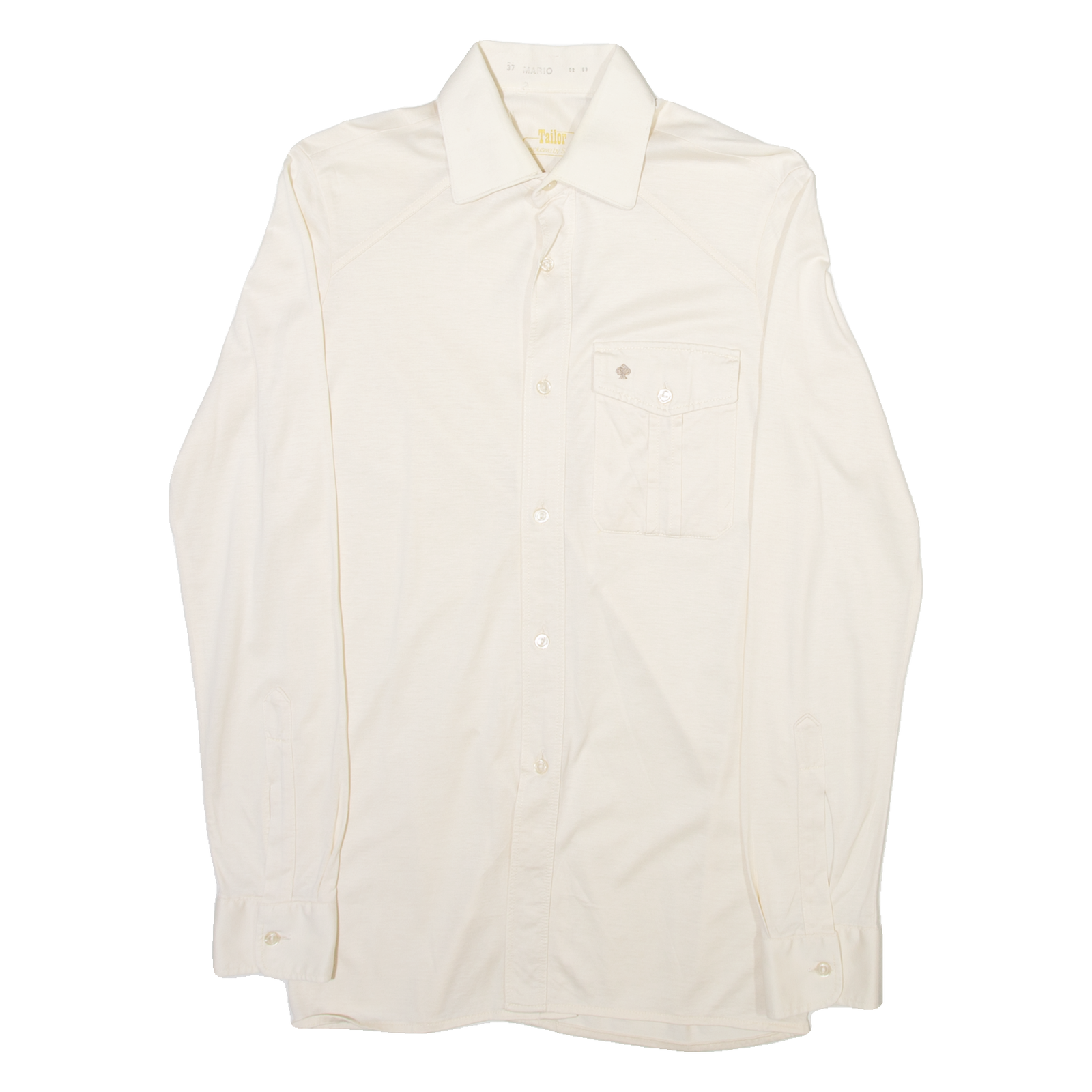 TAILOR Mens Plain Shirt White Long Sleeve S Refurbished - N/A refurbished available on Cerqular