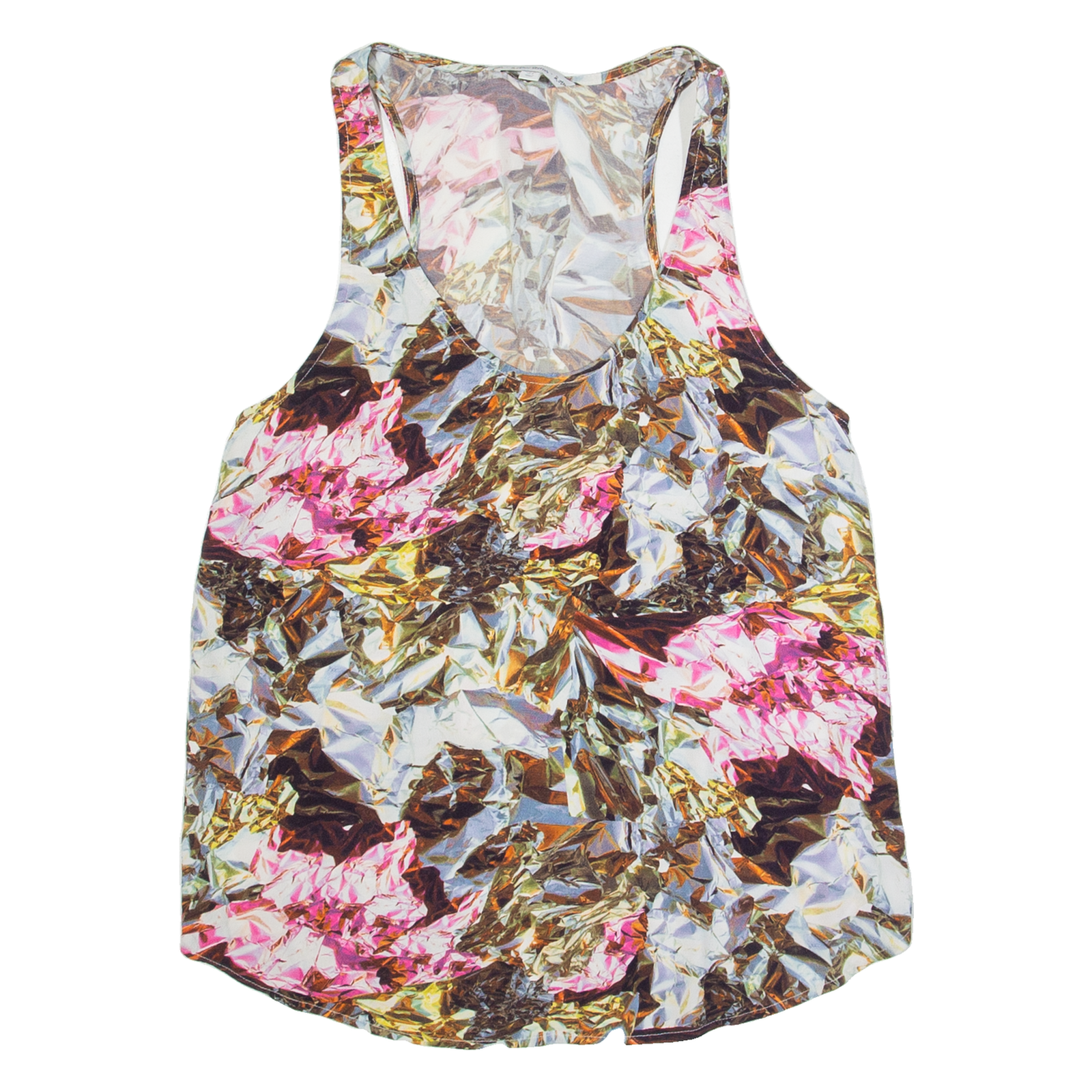 & OTHER STORIES Womens Printed Vest Pink Sleeveless Viscose Crazy Pattern S Refurbished - N/A refurbished available on Cerqular