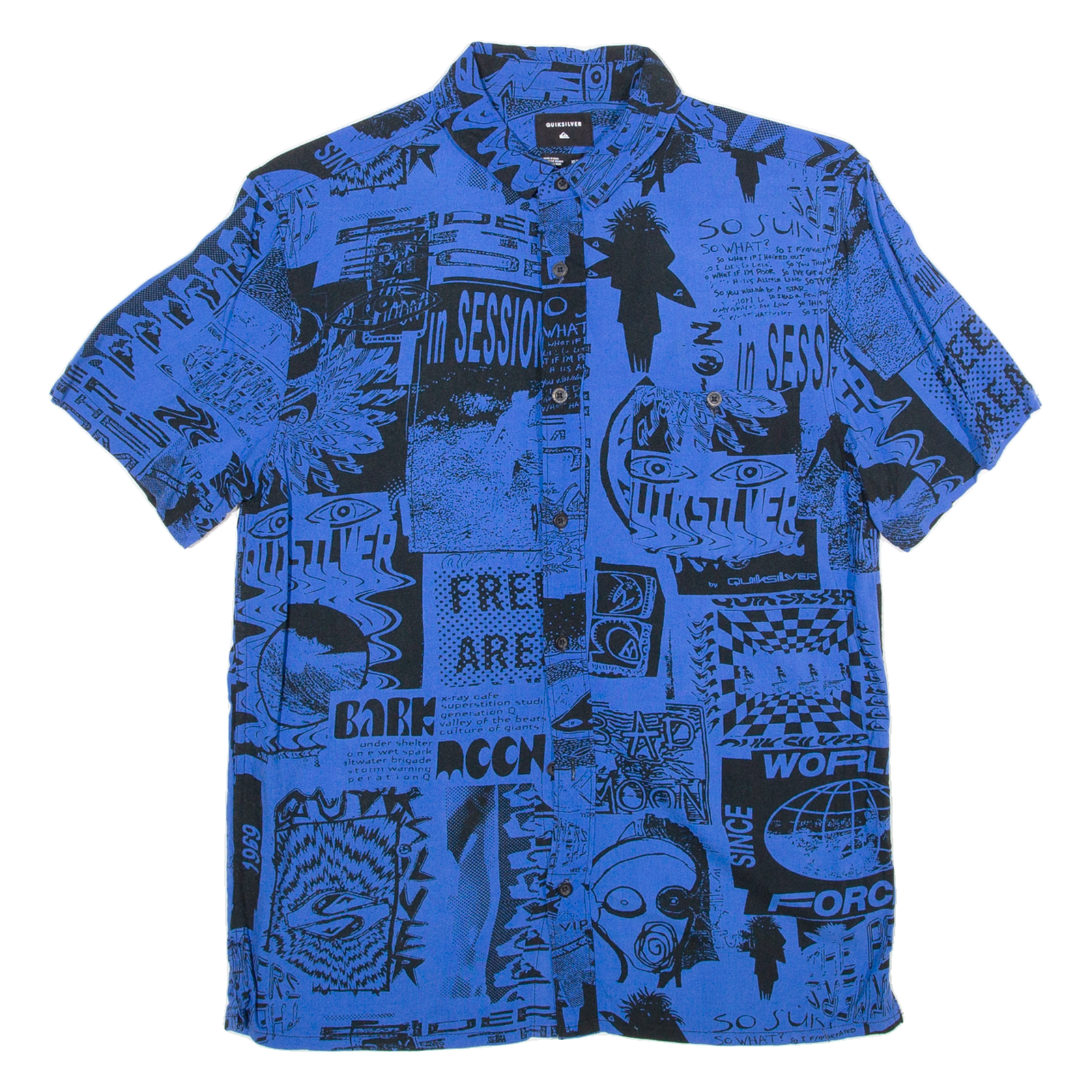 QUIKSILVER Modern Fit Mens Shirt Blue XS Refurbished - N/A refurbished available on Cerqular