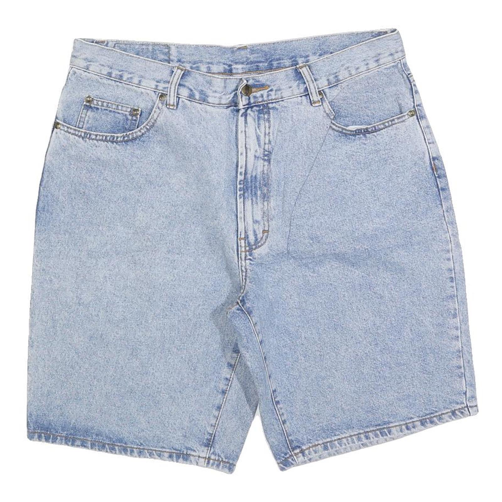 BASIC JEANS Mens Shorts Blue Denim XL W38 Classic Cotton Blend Casual Refurbished - N/A refurbished available on Cerqular
