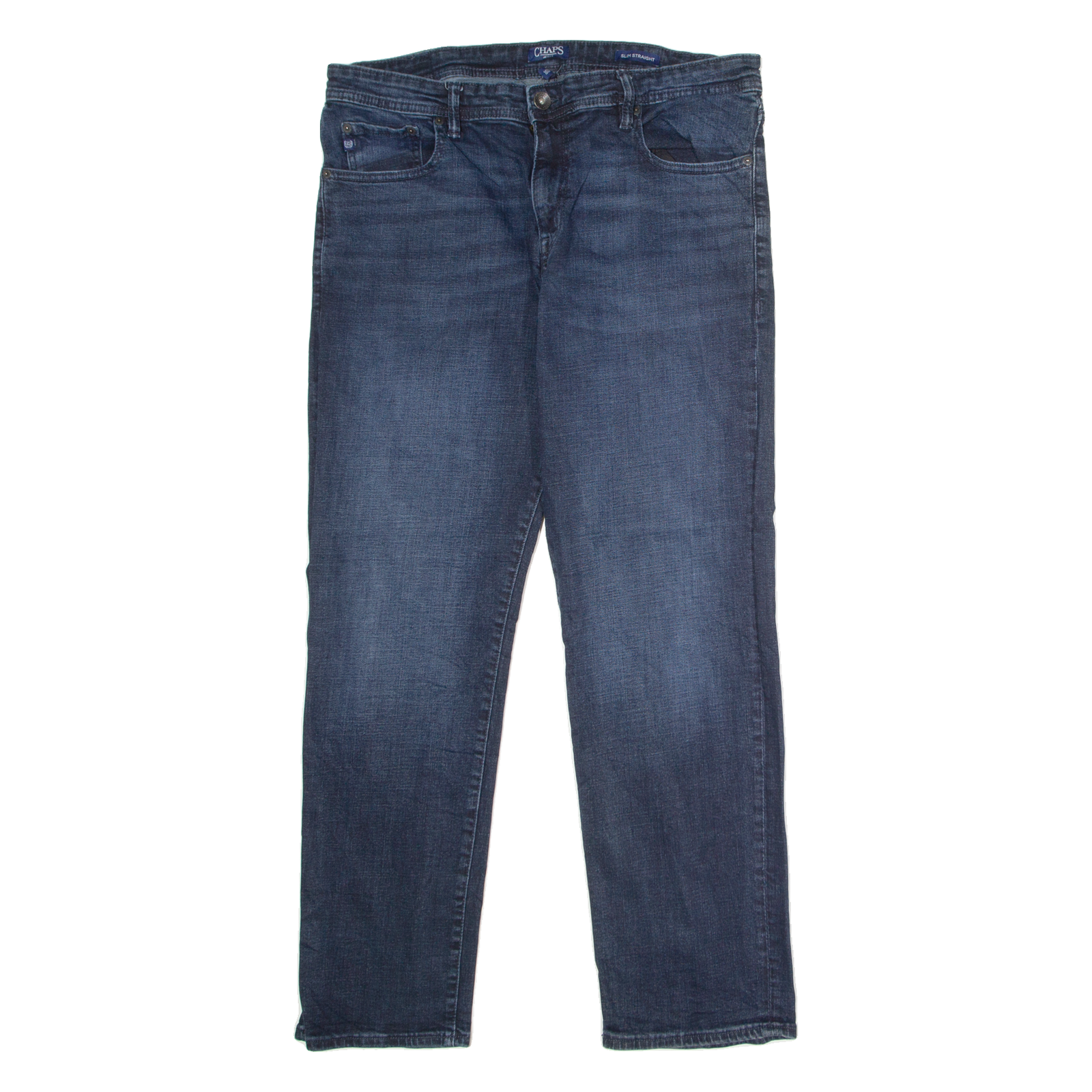CHAPS Mens Jeans Blue Slim Straight Stone Wash W36 L30 Refurbished - N/A refurbished available on Cerqular