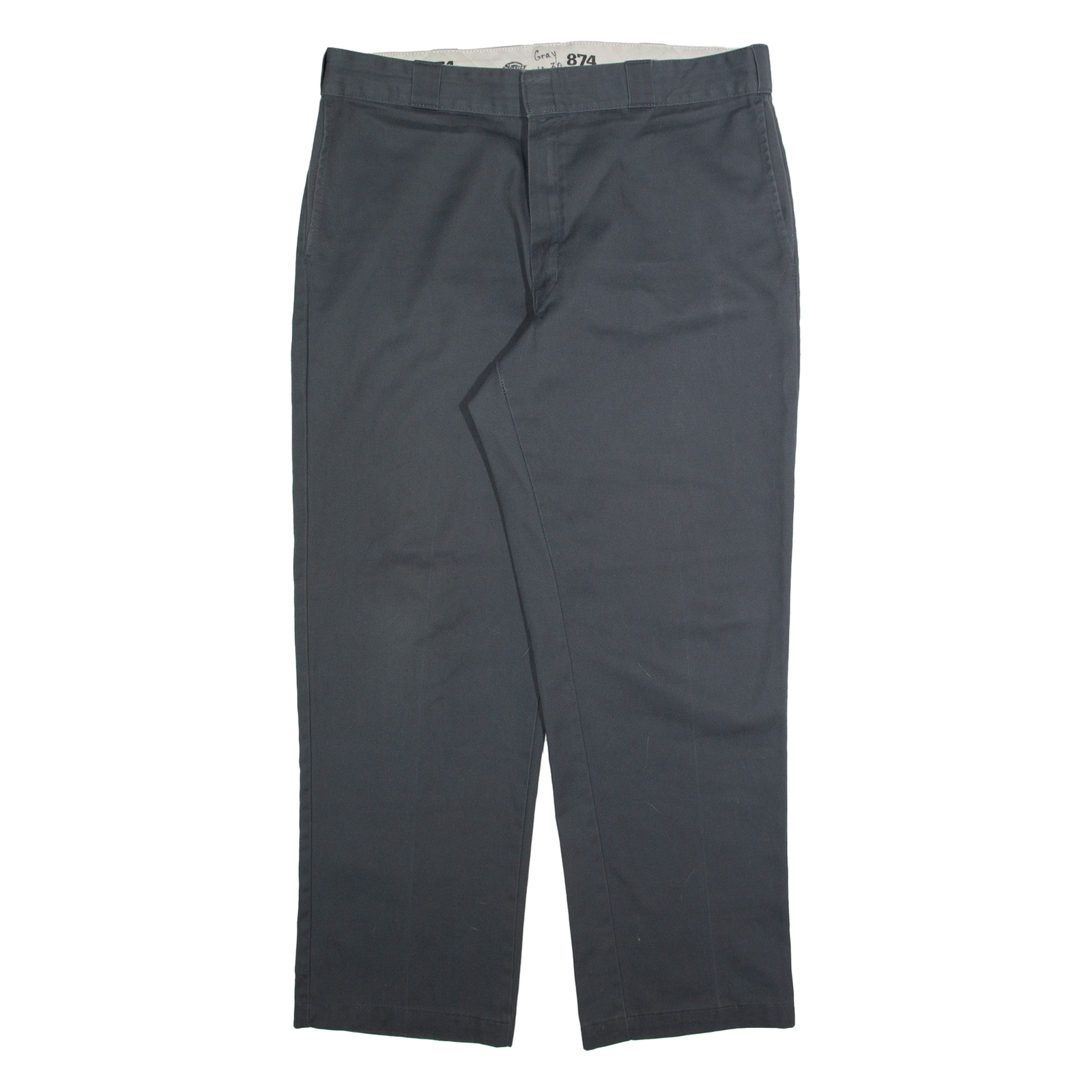 DICKIES Chino Mens Trousers Grey Regular Straight W38 L29 Refurbished - N/A refurbished available on Cerqular