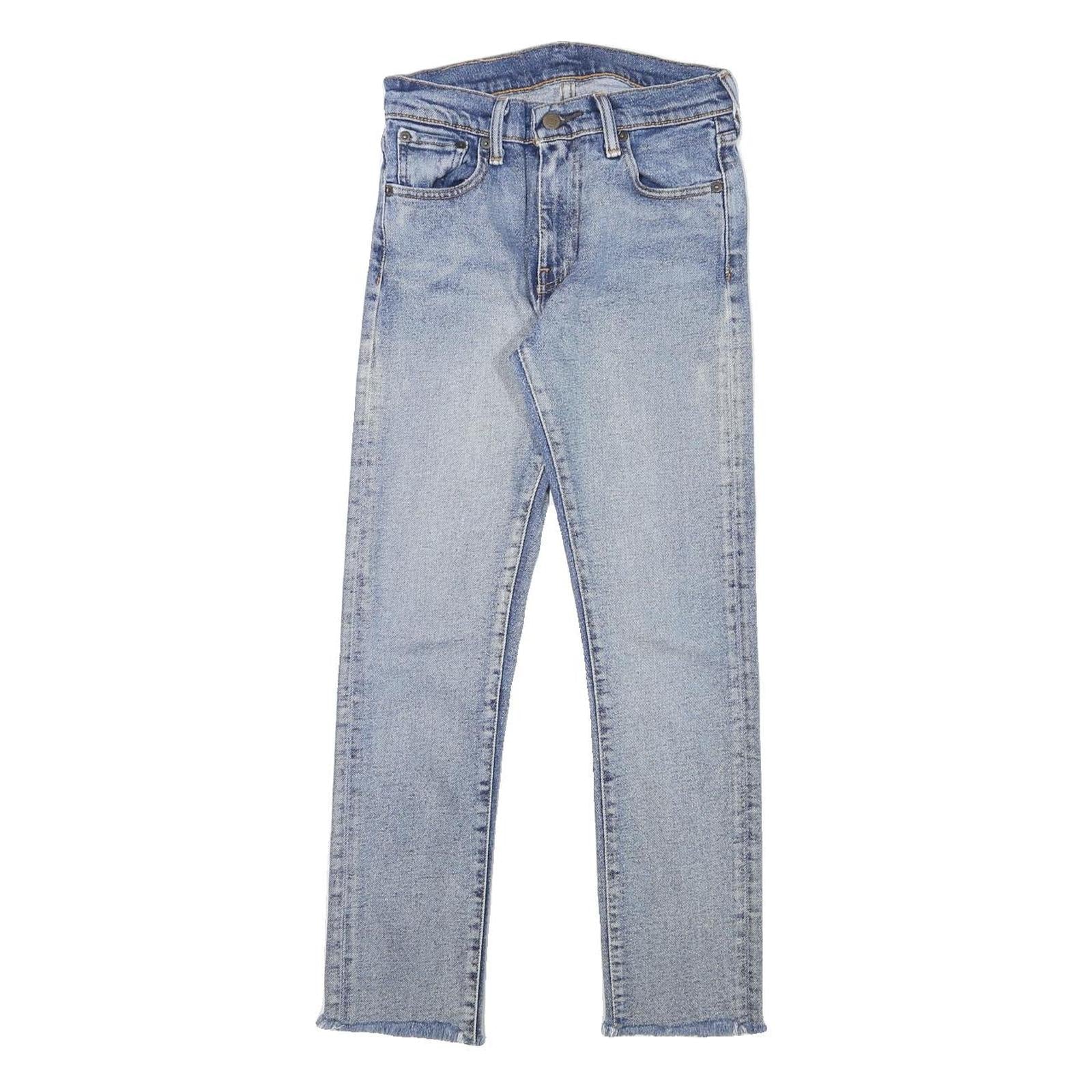 LEVI'S Womens Regular Blue Denim Straight Raw Edge Jeans W25 L26 Casual Refurbished - N/A refurbished available on Cerqular