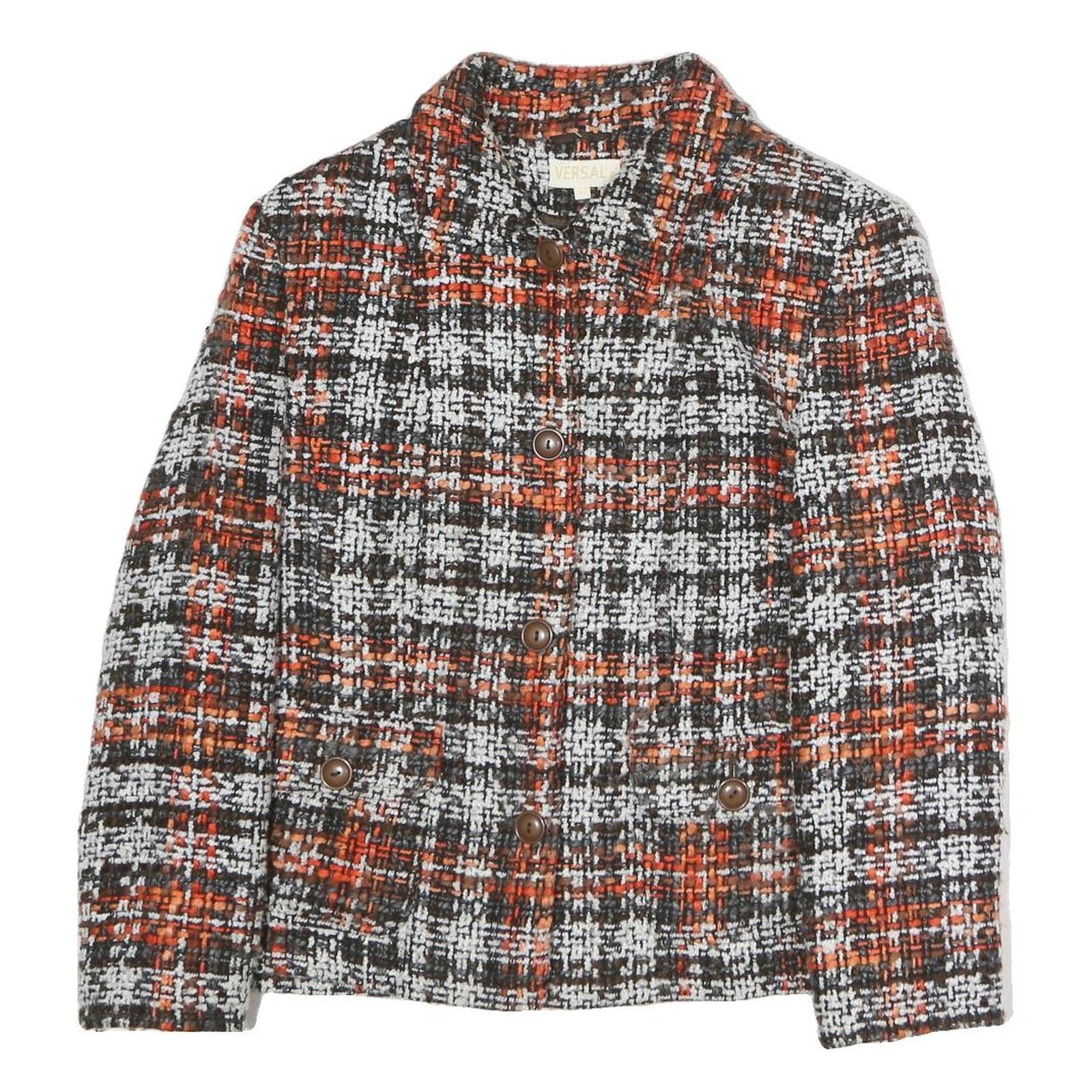 Buy VERSAL Womens Black & Orange Check Button Jacket M Cotton Blend Classic Fit Refurbished - $37.69 VERSAL Womens Black & Orange Check Button Jacket M Cotton Blend Classic Fit Refurbished - N/A refurbished available on Cerqular
