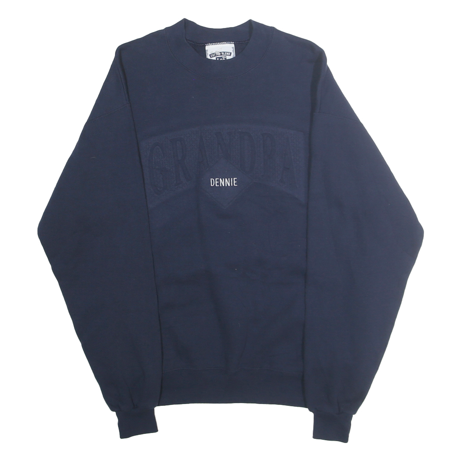 LEE Mens Navy Blue Crew Neck M Grandpa Dennie Cotton Sweatshirt Casual Wear Refurbished - N/A refurbished available on Cerqular