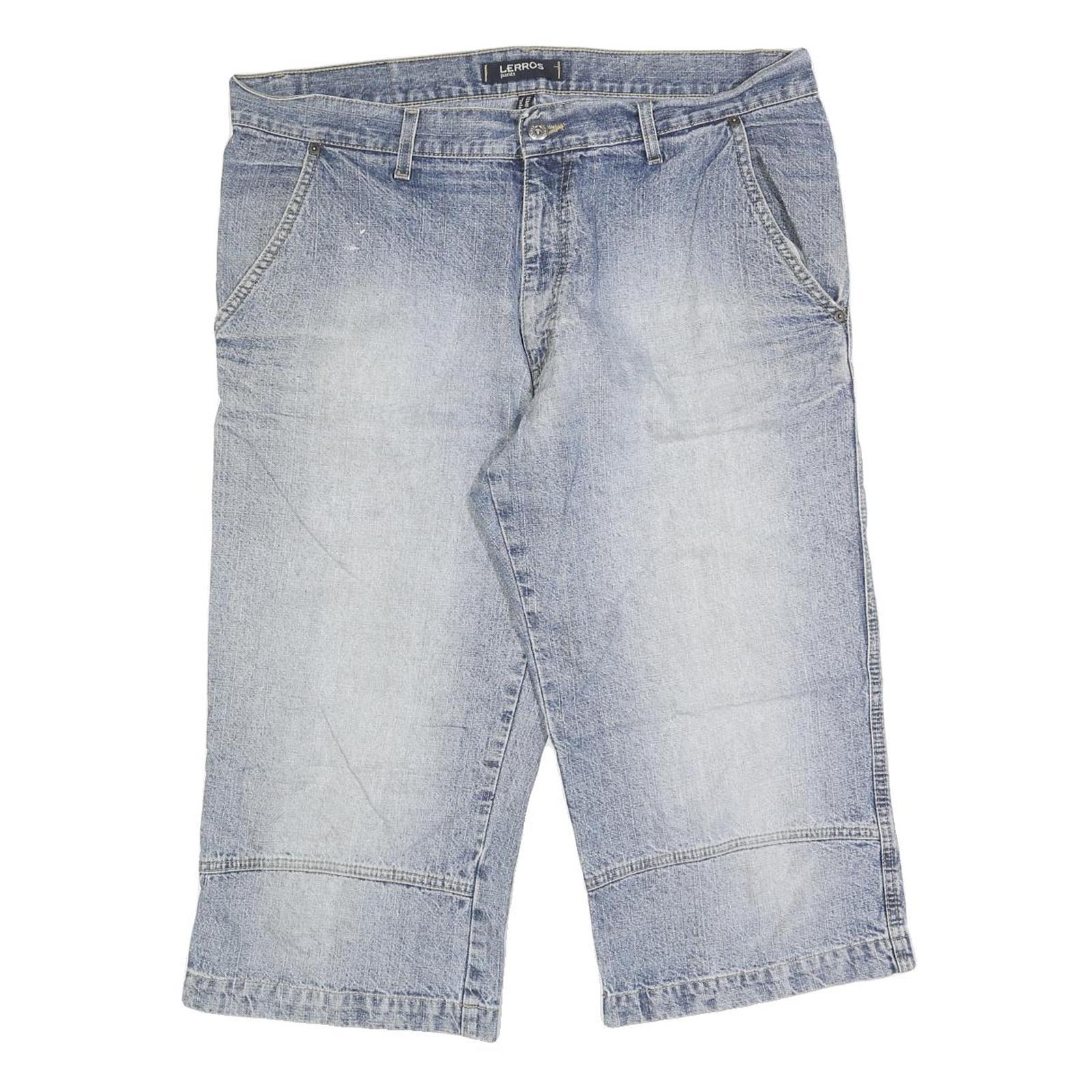 LERROS Mens Denim Blue Cotton Blend Casual Shorts XL W38 Relaxed Fit Refurbished - N/A refurbished available on Cerqular