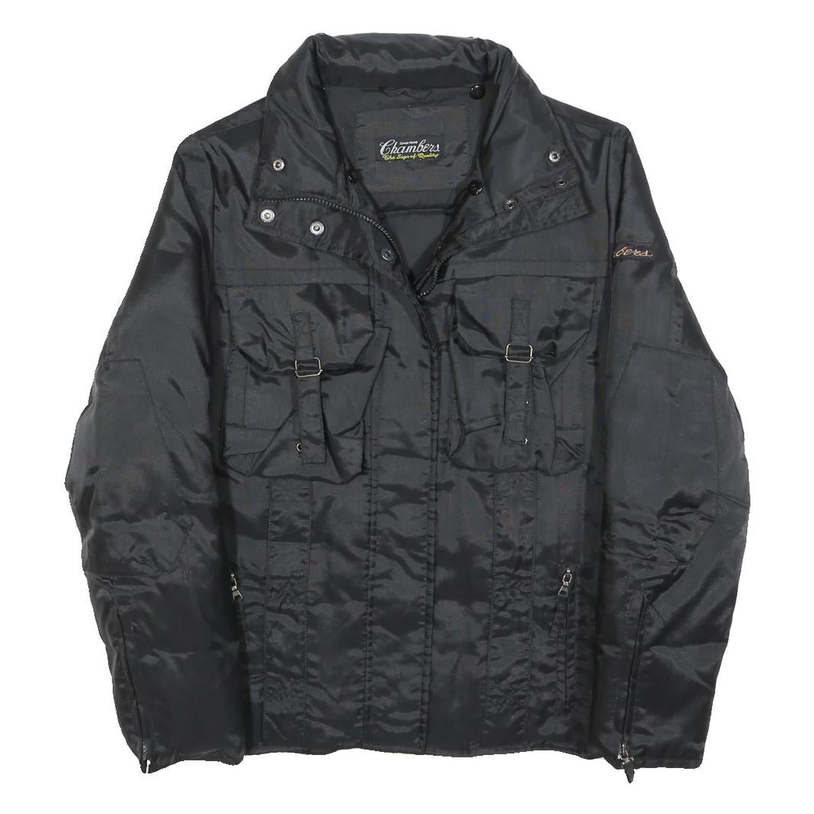 CHAMBERS Womens Black Polyester Blend Zip Jacket S Casual Outerwear Refurbished - N/A refurbished available on Cerqular