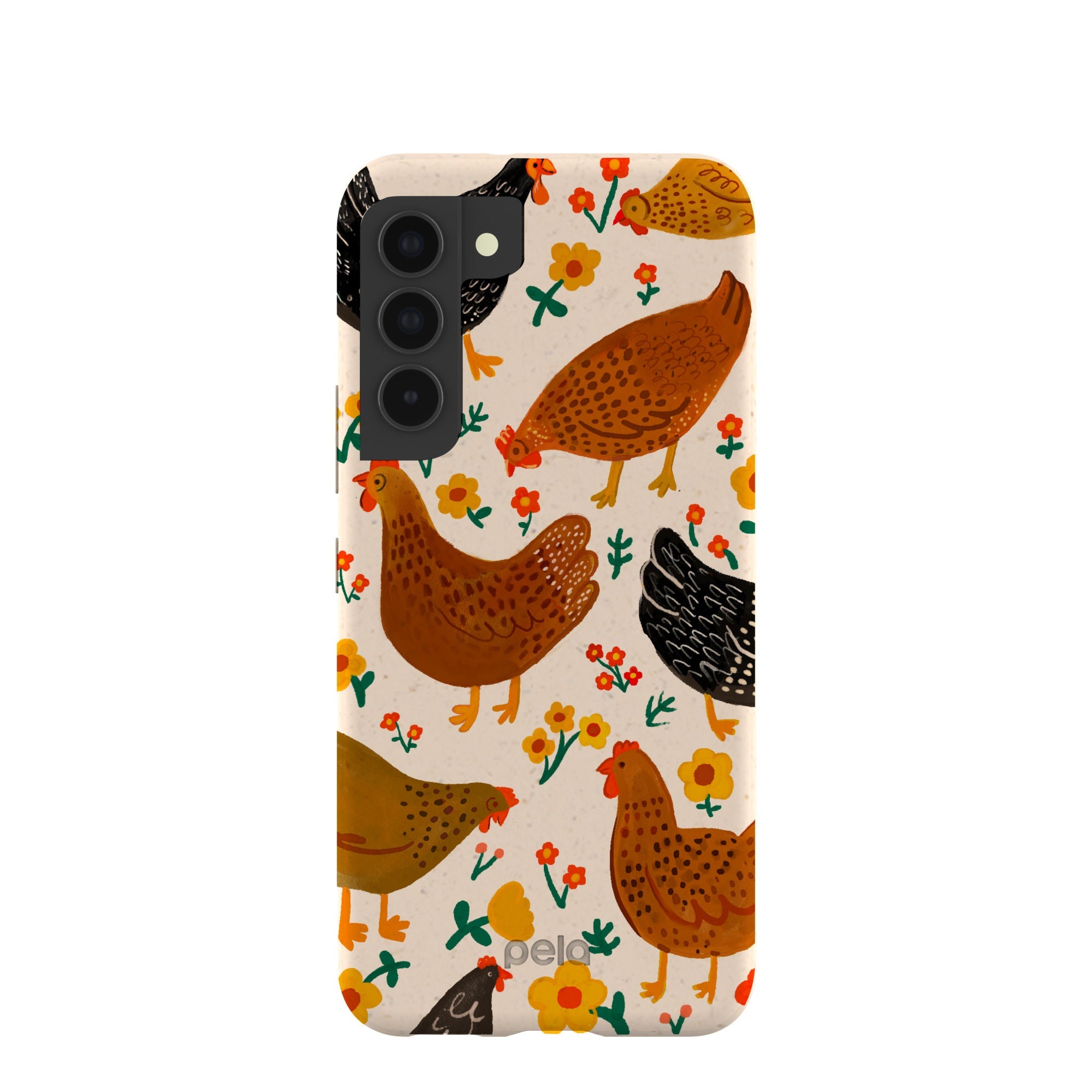 Seashell Chicken Garden Samsung Galaxy S22 Case Refurbished - Pela Case refurbished available on Cerqular