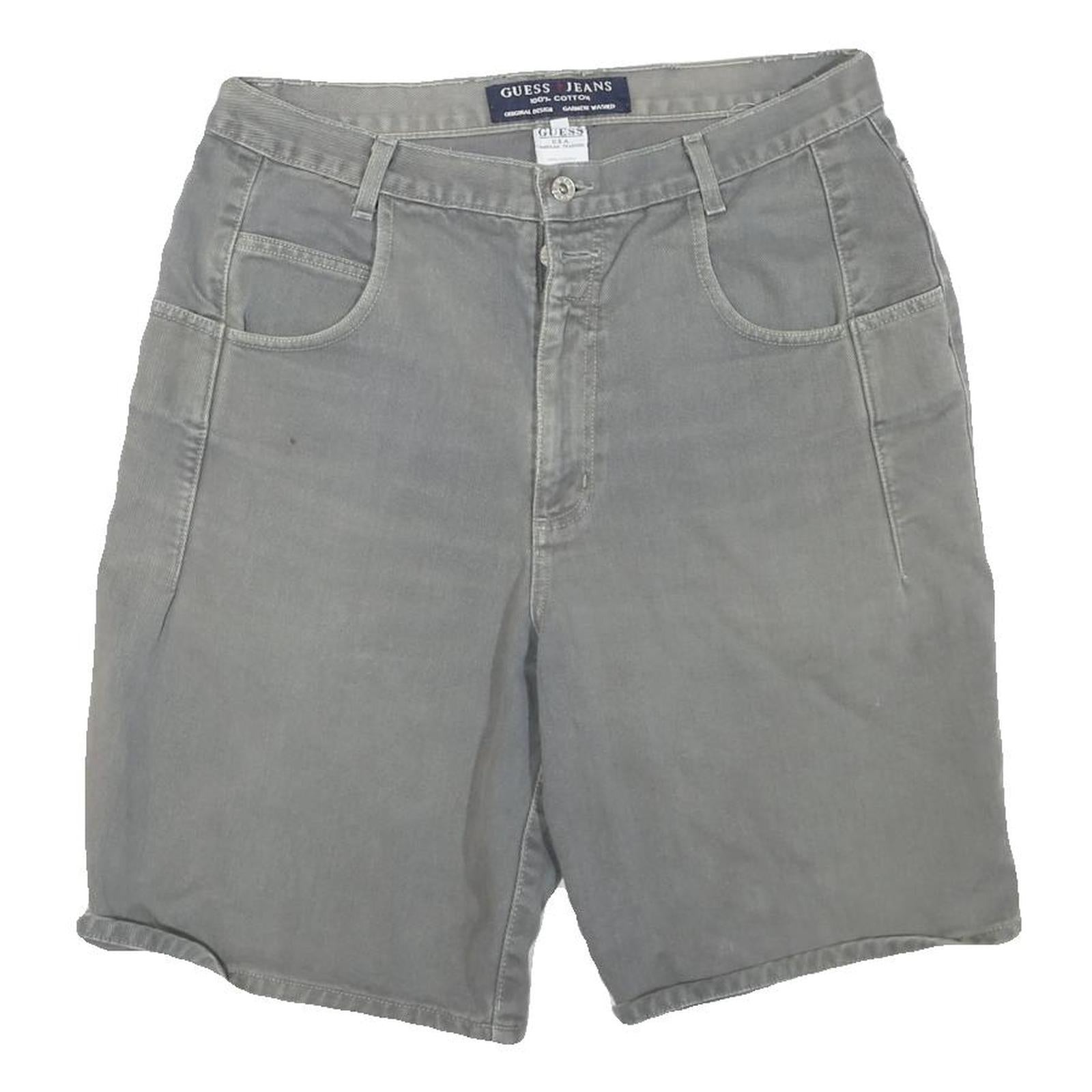 Buy GUESS Mens Shorts Grey Casual M W34 Cotton Blend Comfortable Fit Refurbished - $22.09 GUESS Mens Shorts Grey Casual M W34 Cotton Blend Comfortable Fit Refurbished - N/A refurbished available on Cerqular