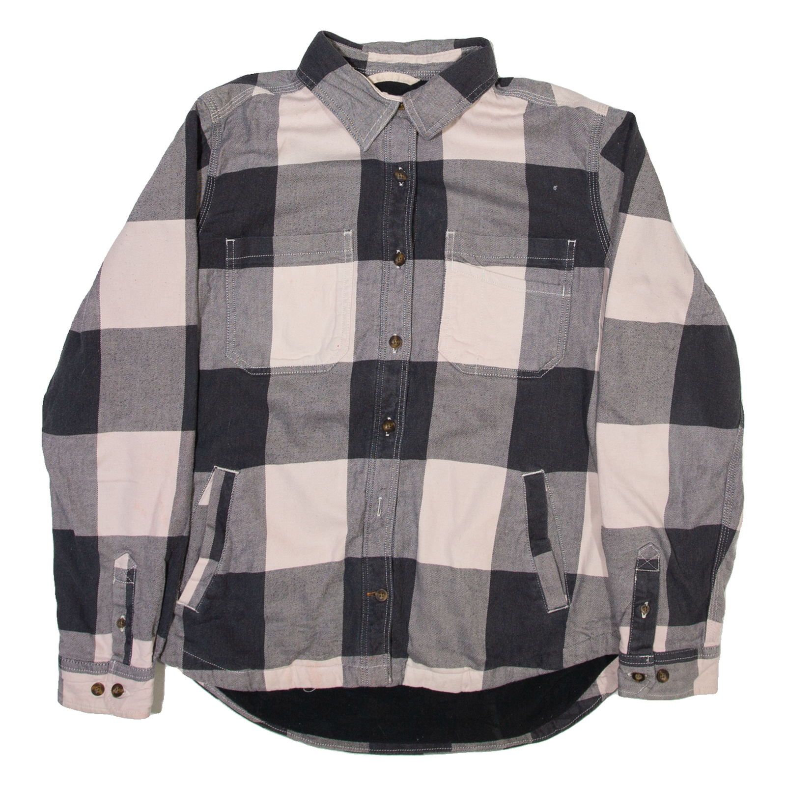 CARHARTT Womens Lumberjack Shirt Grey Check Long Sleeve M Refurbished - N/A refurbished available on Cerqular