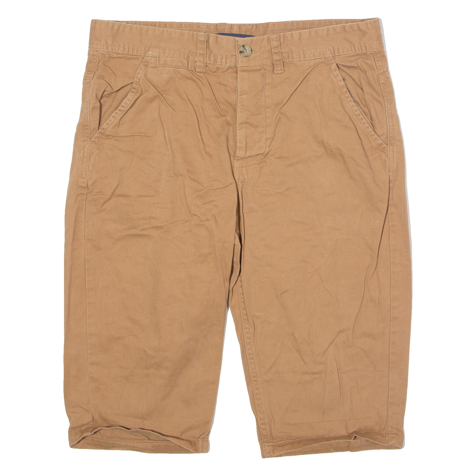 KANGOL Mens Chino Shorts Brown S W32 Refurbished - N/A refurbished available on Cerqular