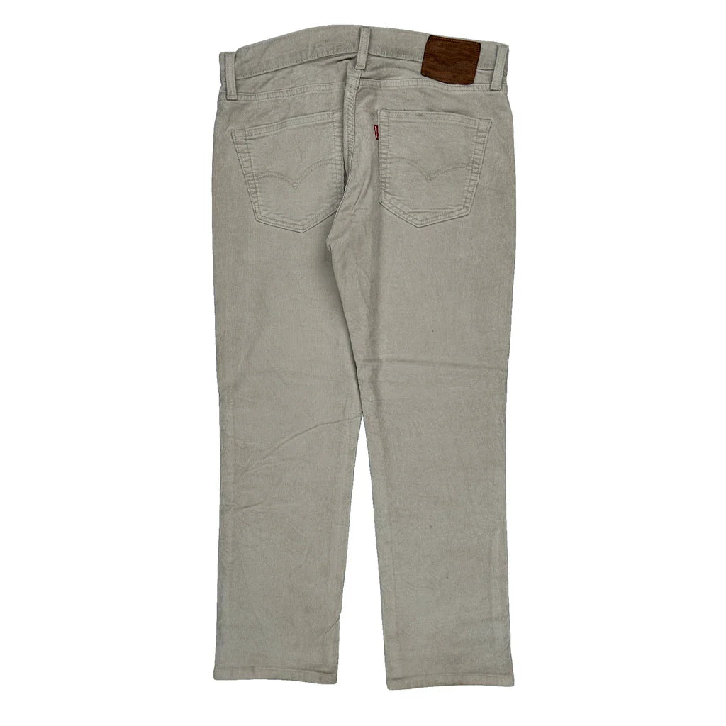 Levis Cord Trousers - 32″ Waist Beige Cotton Refurbished - Thrifted (note: this is a term often used to describe second- refurbished available on Cerqular