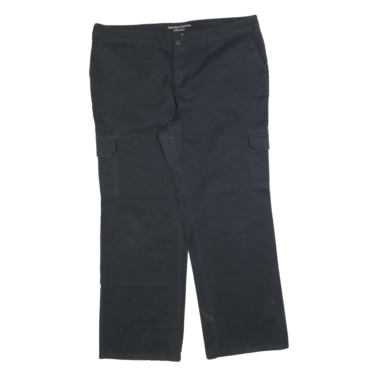 DICKIES Womens Cotton Blend Black Relaxed Cargo Trousers W40 L30 Utility Refurbished - N/A refurbished available on Cerqular