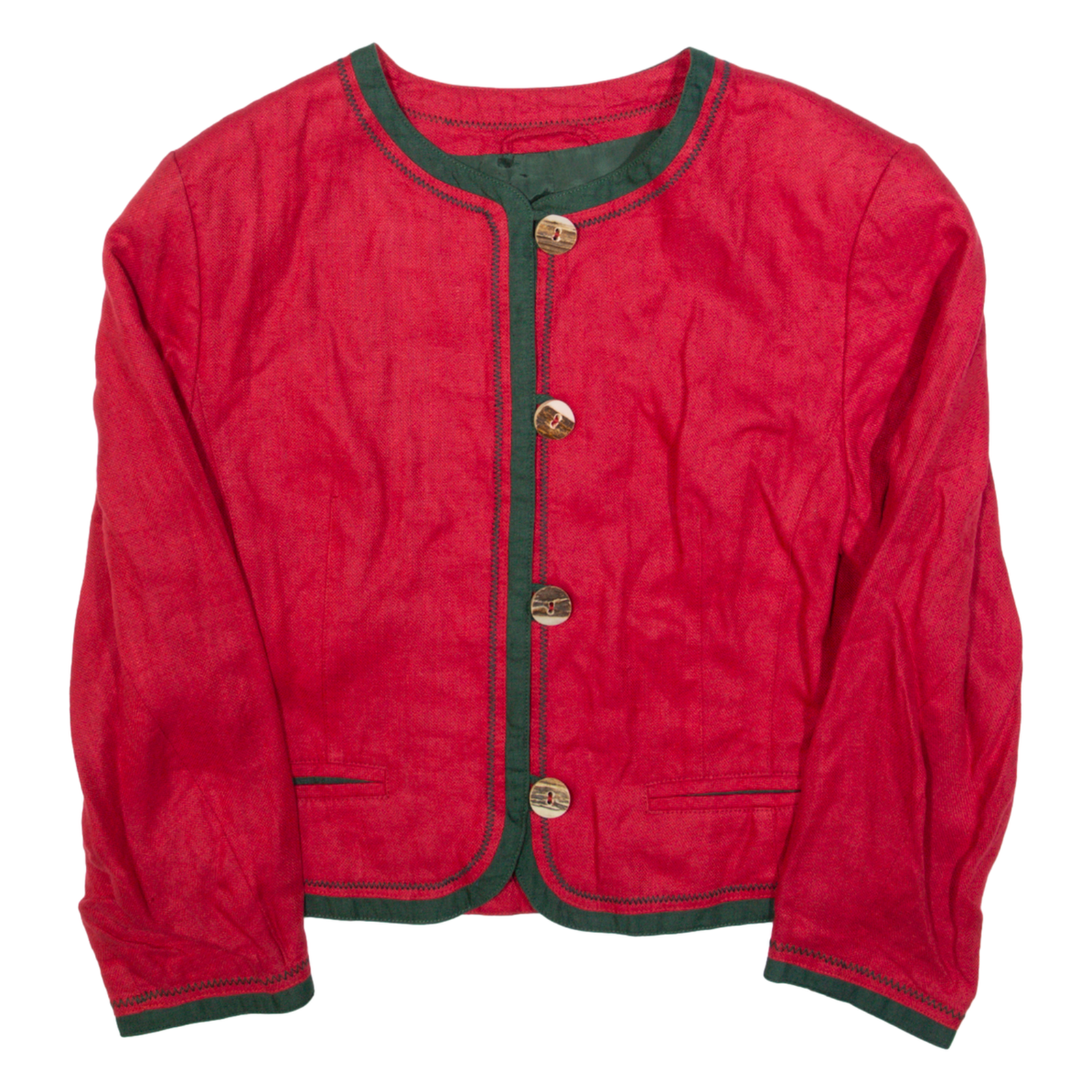RESI HAMMERER Womens Blazer Jacket Red Linen 90s S Refurbished - N/A refurbished available on Cerqular