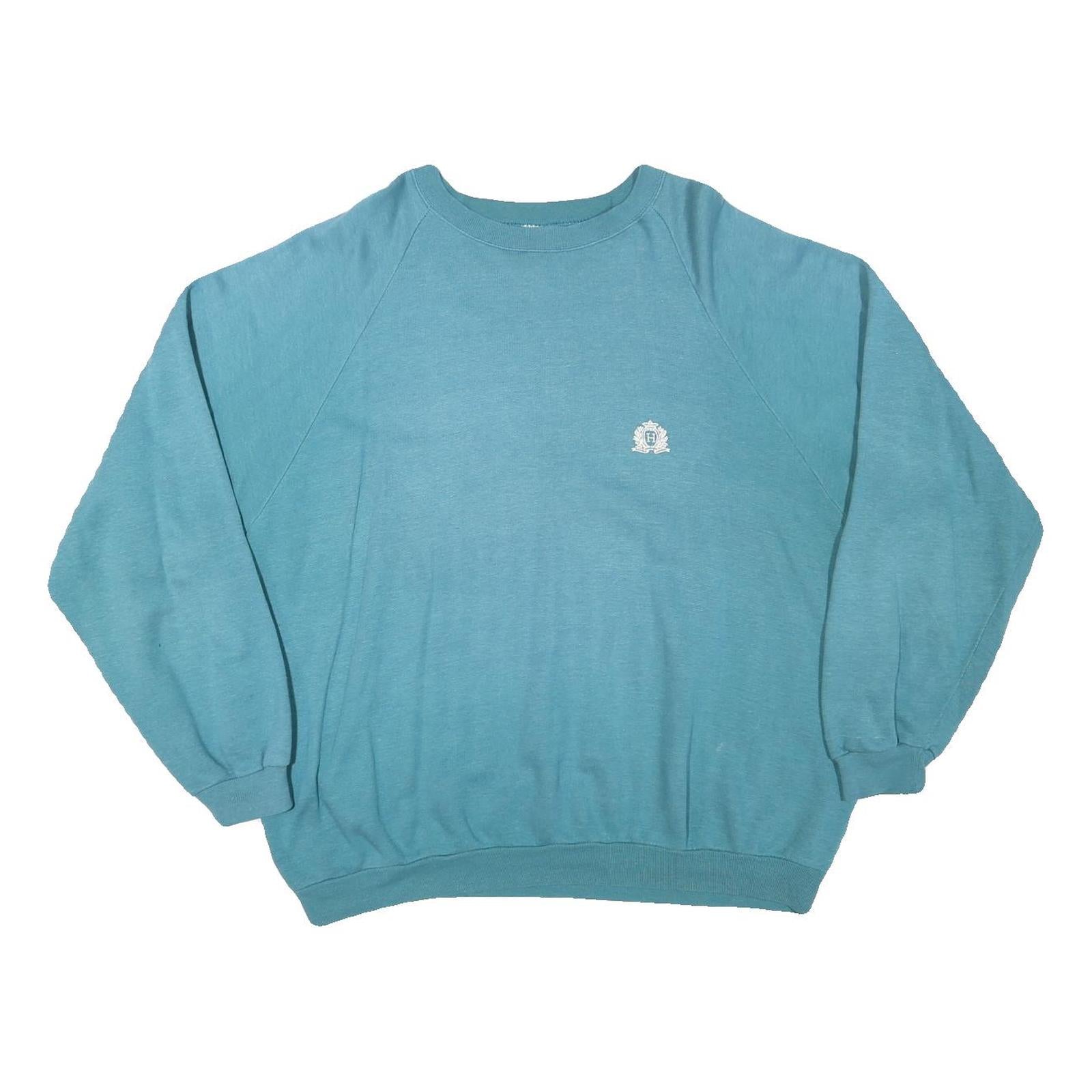LIIJ Mens Blue Crew Neck 2XL Cotton Blend Pullover Sweatshirt Casual Wear Refurbished - N/A refurbished available on Cerqular
