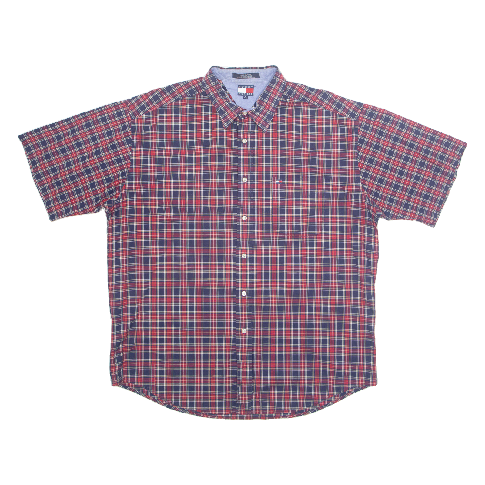 TOMMY HILFIGER Mens Shirt Red Check XL Refurbished - N/A refurbished available on Cerqular