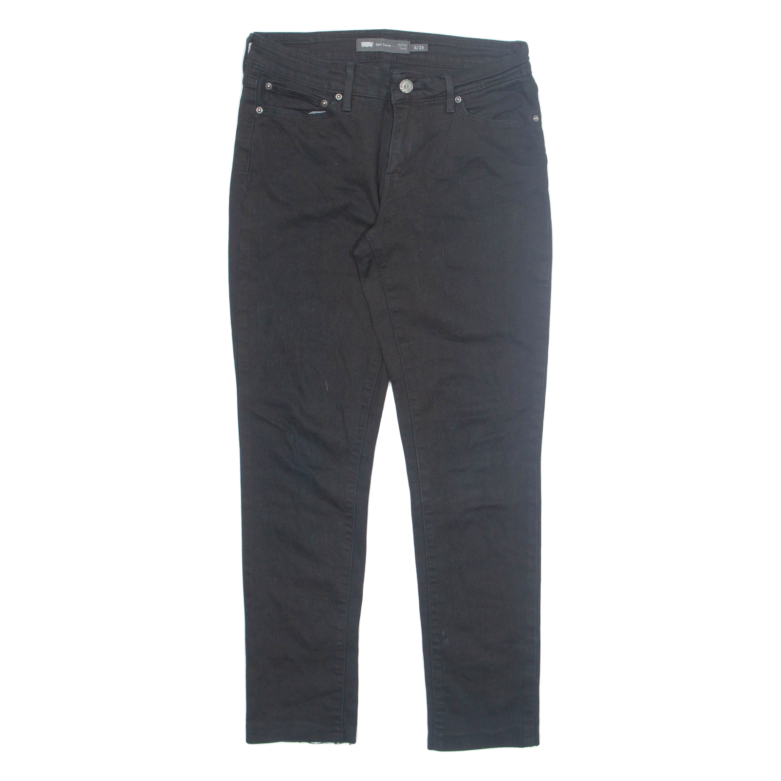 LEVI'S Womens Jeans Black Regular Tapered W28 L27 Refurbished - N/A refurbished available on Cerqular