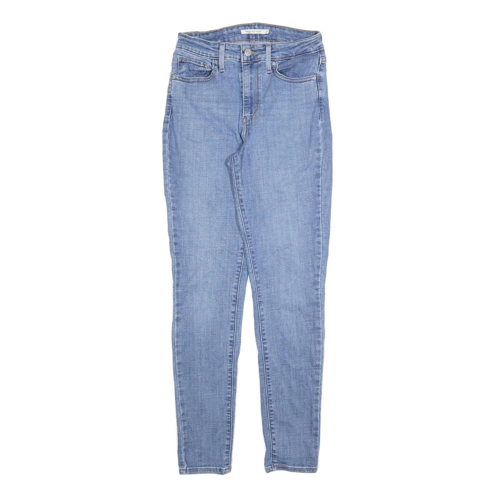 LEVI'S 721 Womens Jeans Blue Slim Skinny Denim Medium W27 L30 Stretch Zip Refurbished - N/A refurbished available on Cerqular
