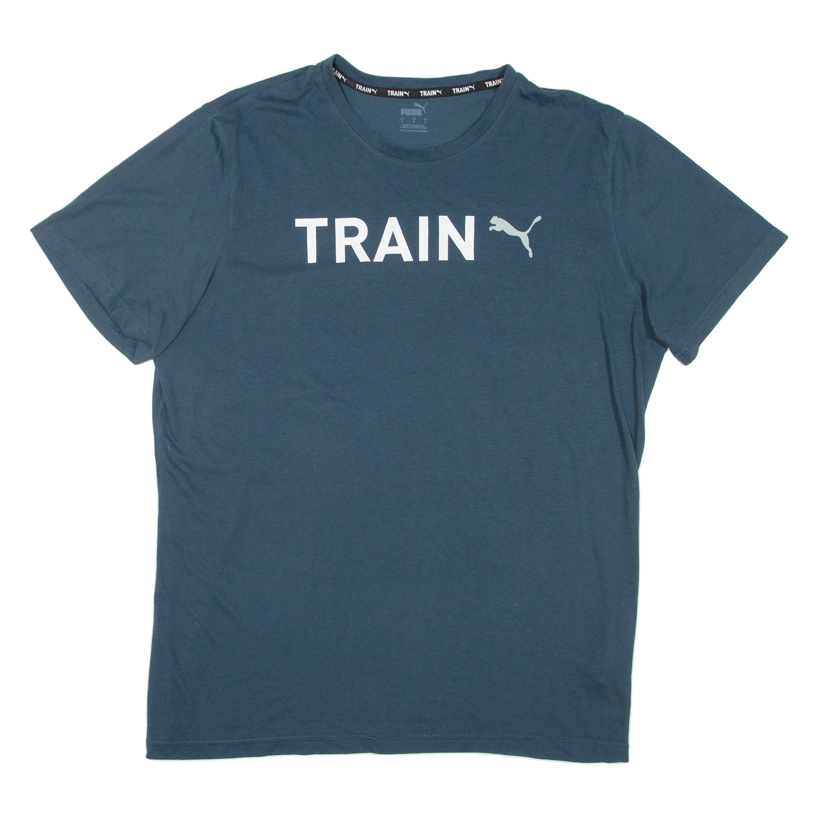 PUMA Train Mens T-Shirt Blue L Refurbished - N/A refurbished available on Cerqular