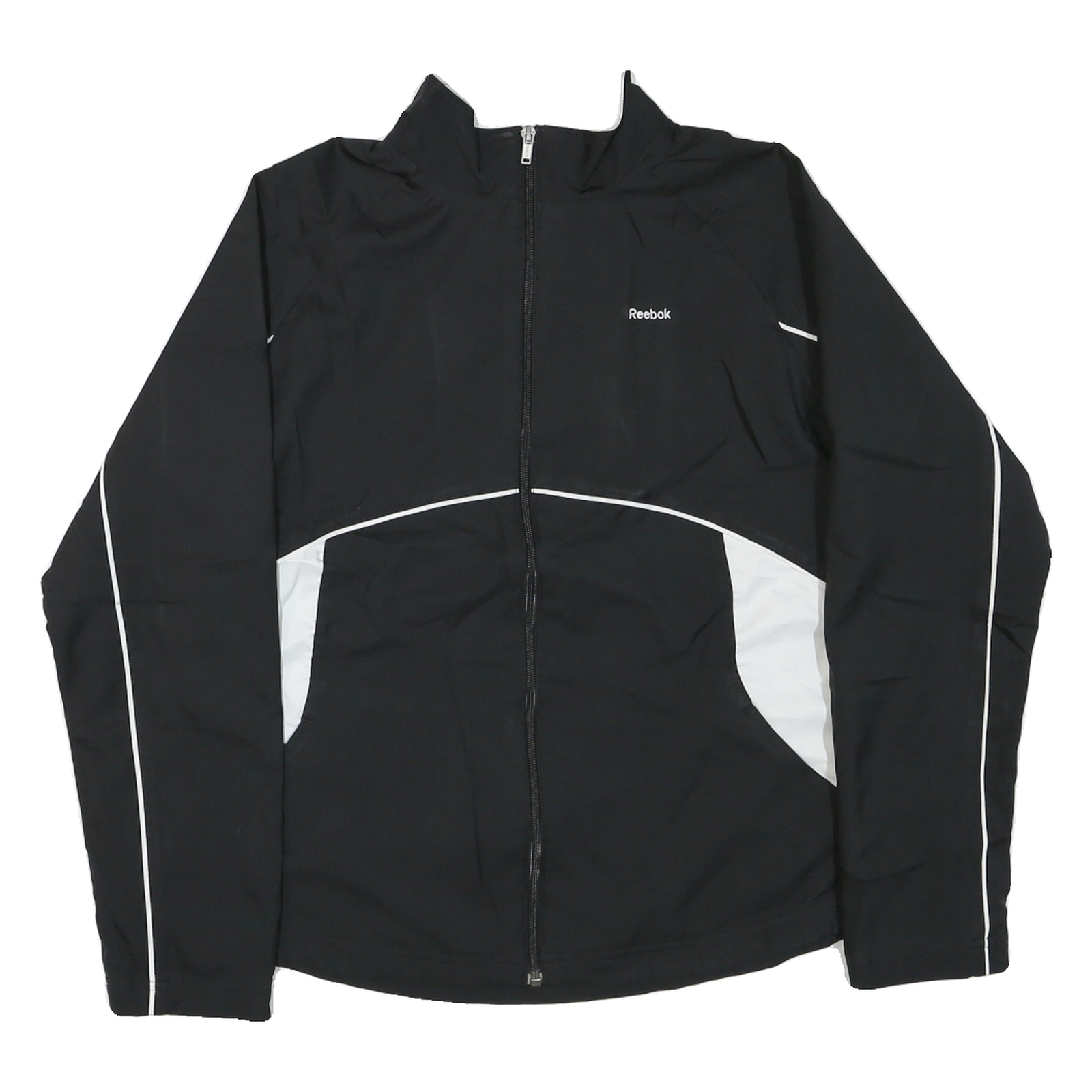 Buy REEBOK Womens Black & White Sports Zip Jacket L Polyester Plain Activewear Refurbished - $31.19 REEBOK Womens Black & White Sports Zip Jacket L Polyester Plain Activewear Refurbished - N/A refurbished available on Cerqular