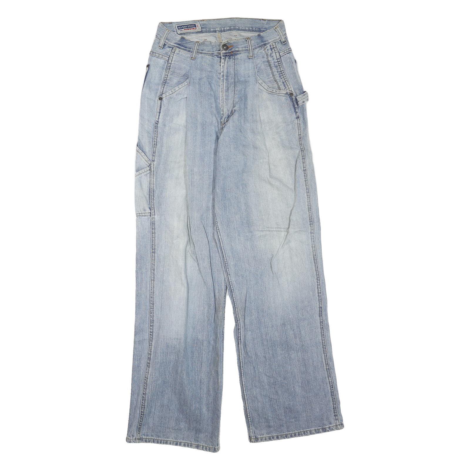 Mens Regular Fit Blue Denim Jeans Cotton Blend Zip Closure W30 L34 Workwear Refurbished - N/A refurbished available on Cerqular