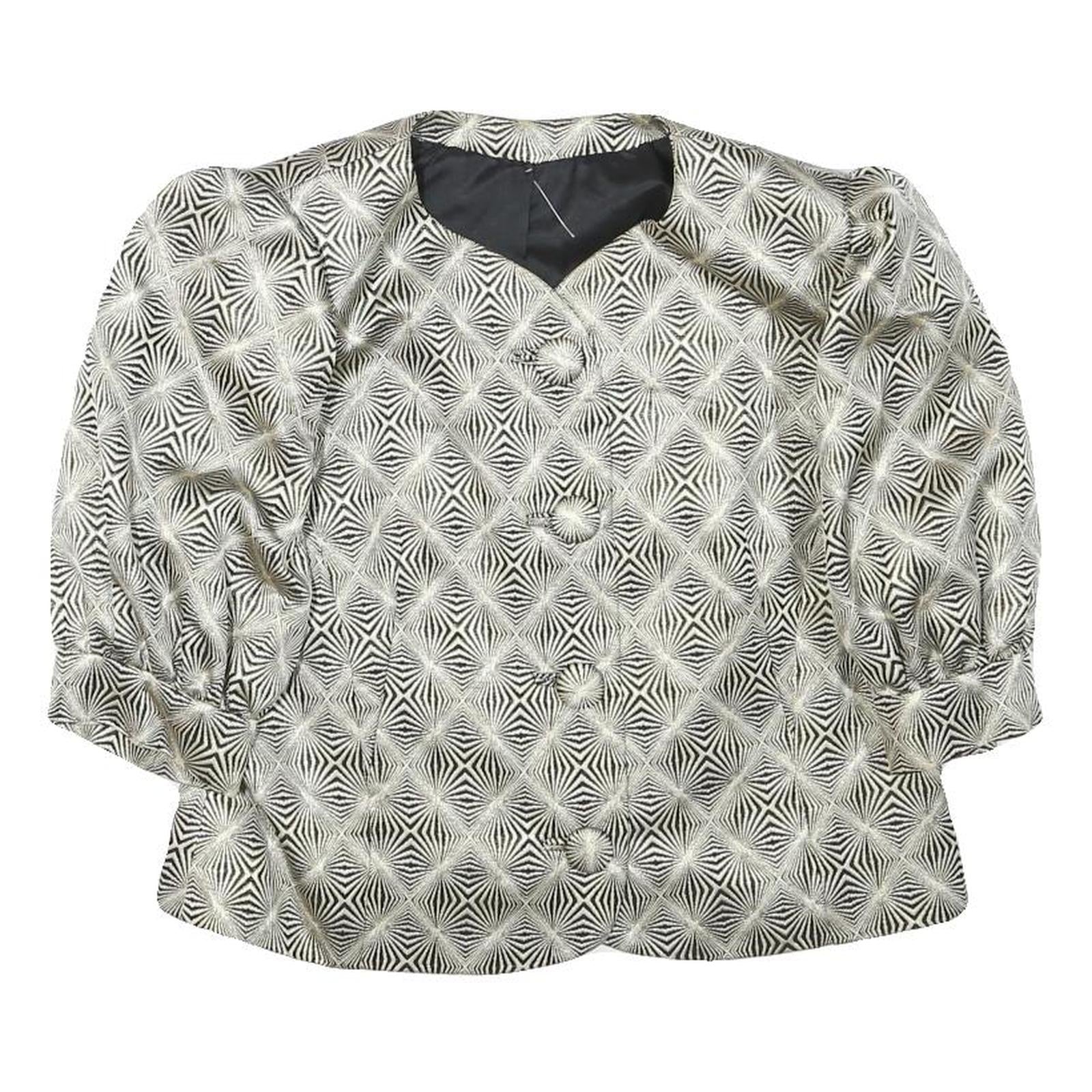 Buy Womens Black & Cream Patterned Button Closure Polyester Blend Jacket S Refurbished - $37.69 Womens Black & Cream Patterned Button Closure Polyester Blend Jacket S Refurbished - N/A refurbished available on Cerqular