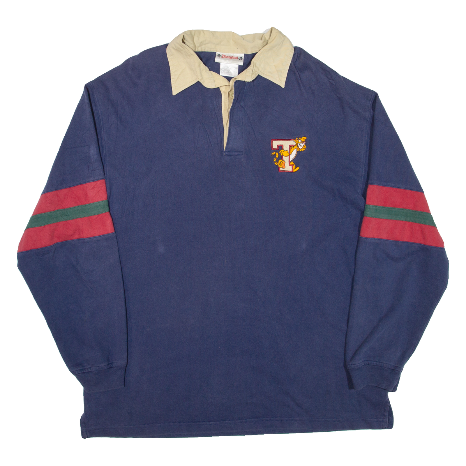 DISNEY Tiger Mens Polo Shirt Blue Long Sleeve M Refurbished - N/A refurbished available on Cerqular