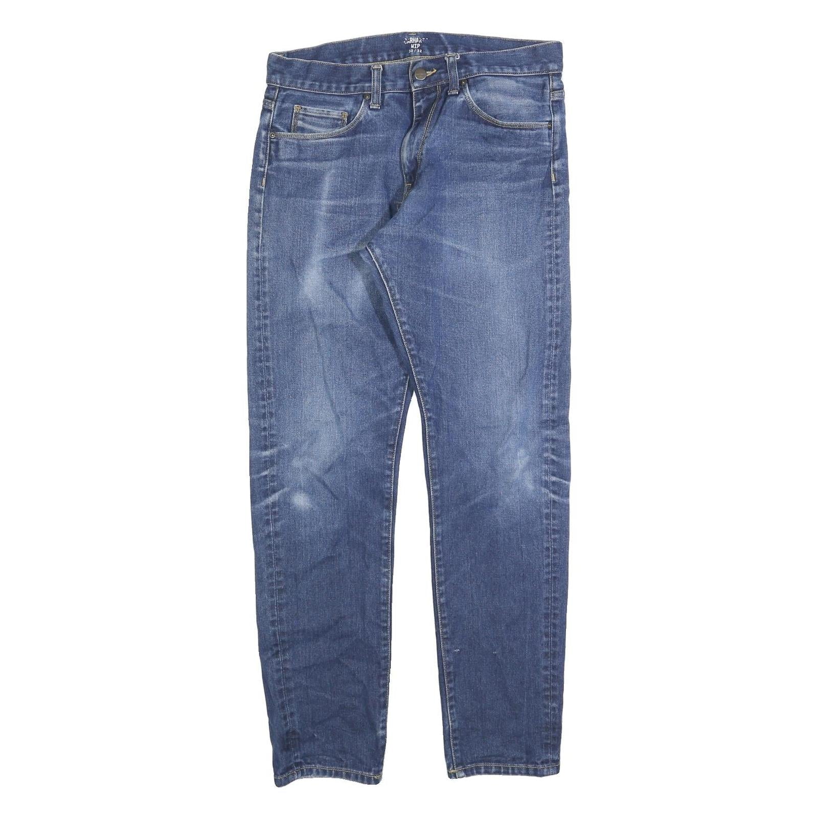 CARHARTT Mens Jeans Blue Slim Skinny Denim Medium W32 L32 Zip Casual Wear Refurbished - N/A refurbished available on Cerqular