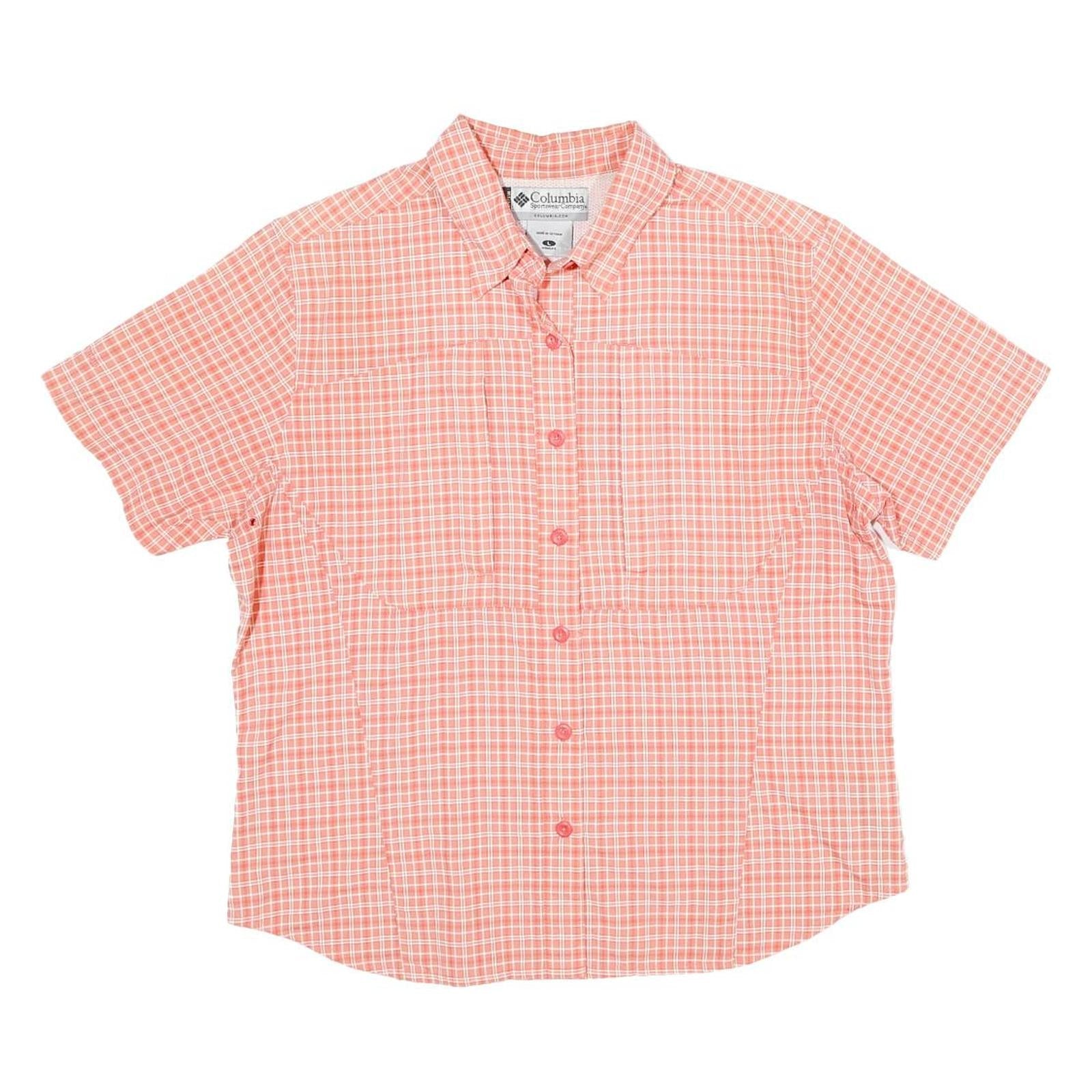 Buy COLUMBIA Womens Coral & White Checked Shirt L Breathable Outdoor Casual Refurbished - $32.49 COLUMBIA Womens Coral & White Checked Shirt L Breathable Outdoor Casual Refurbished - N/A refurbished available on Cerqular
