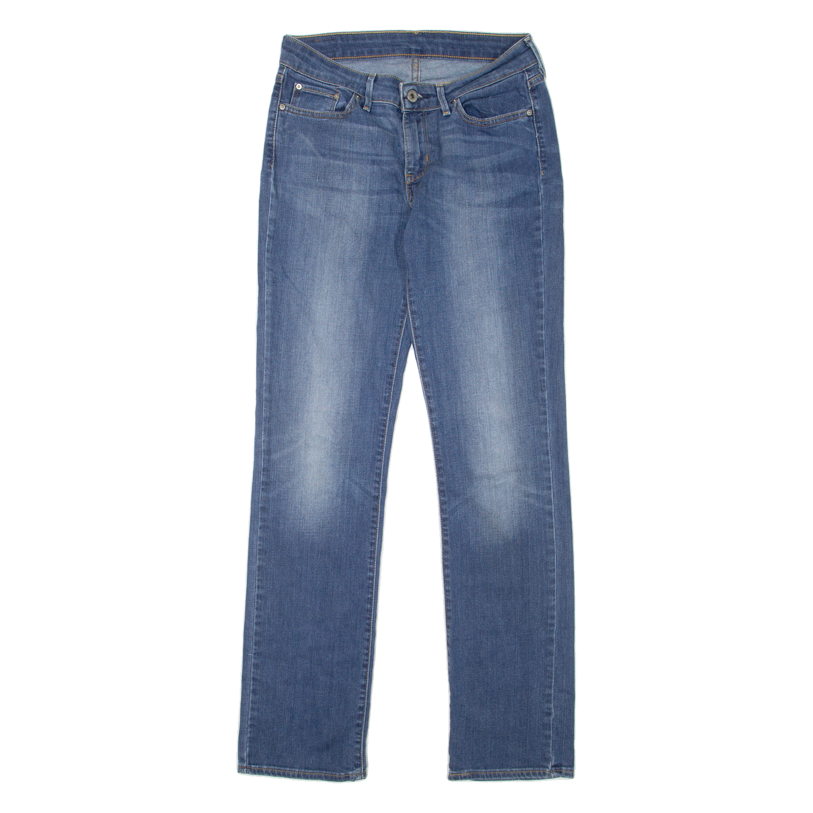 LEVI'S Womens Jeans Blue Regular Straight Stone Wash W28 L32 Refurbished - N/A refurbished available on Cerqular