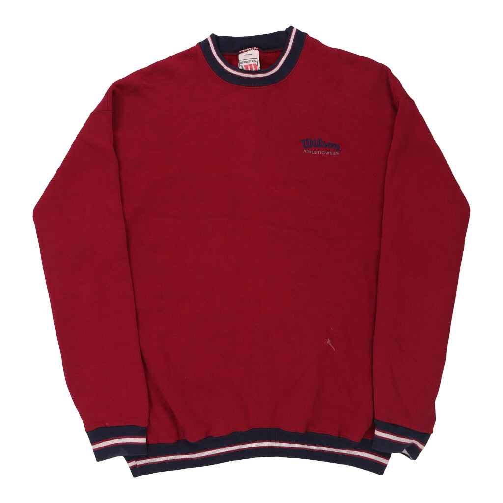 Wilson Sweatshirt - 2XL Red Cotton Blend | Size: xx-large Refurbished - Thrifted (note: this is a term often used to describe second- refurbished available on Cerqular