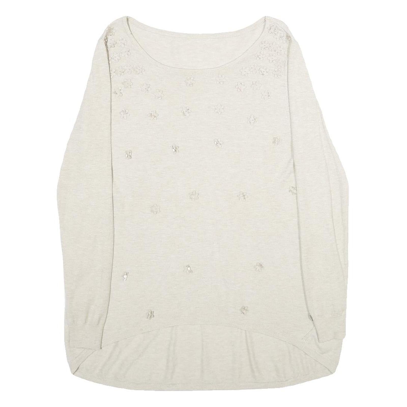 Buy ALF Womens Cream Jumper Floral Embroidered Crew Neck Basic Knit S Stylish Refurbished - $23.39 ALF Womens Cream Jumper Floral Embroidered Crew Neck Basic Knit S Stylish Refurbished - N/A refurbished available on Cerqular