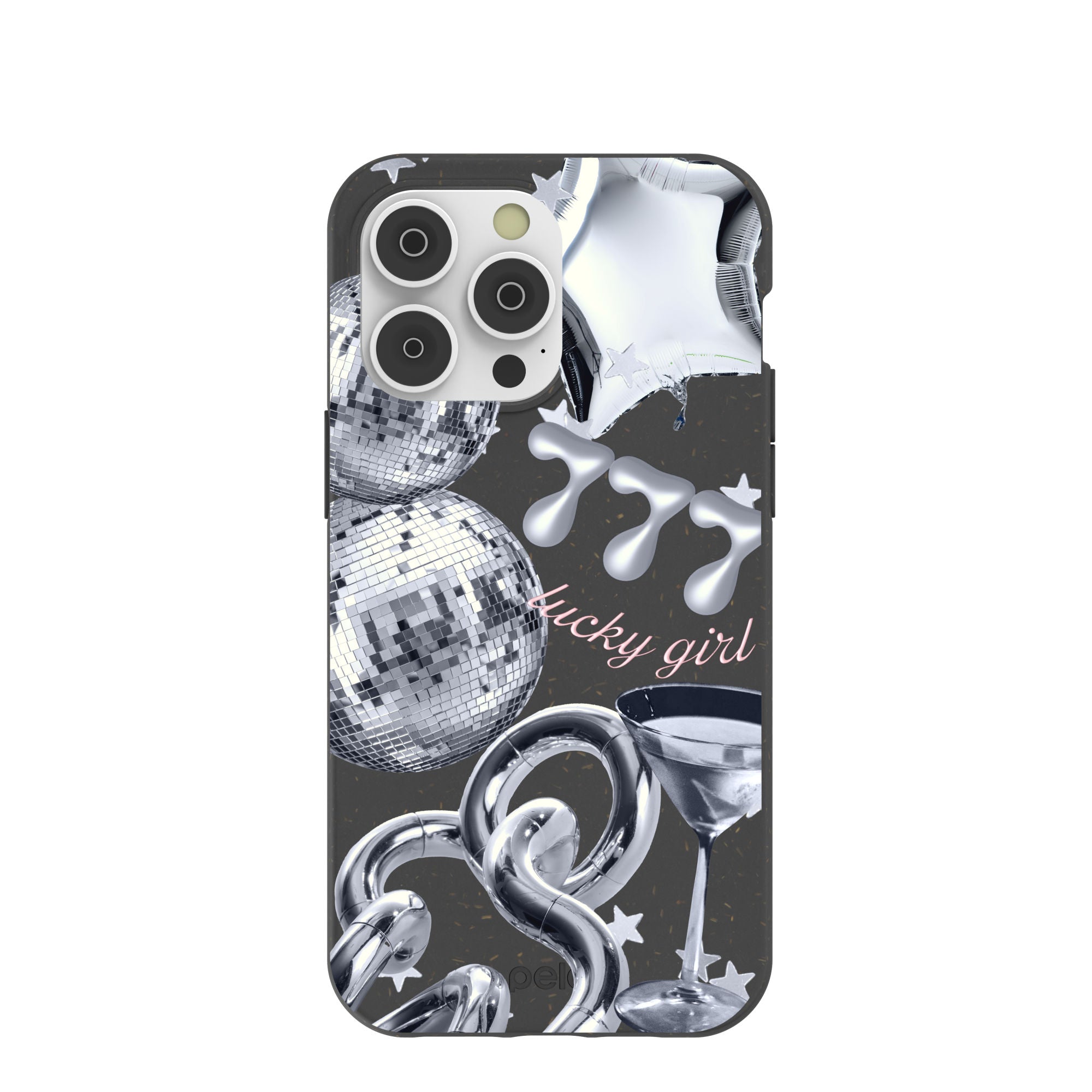 Black Cosmic Luck iPhone 14 Pro Max Case Refurbished - Pela Case refurbished available on Cerqular