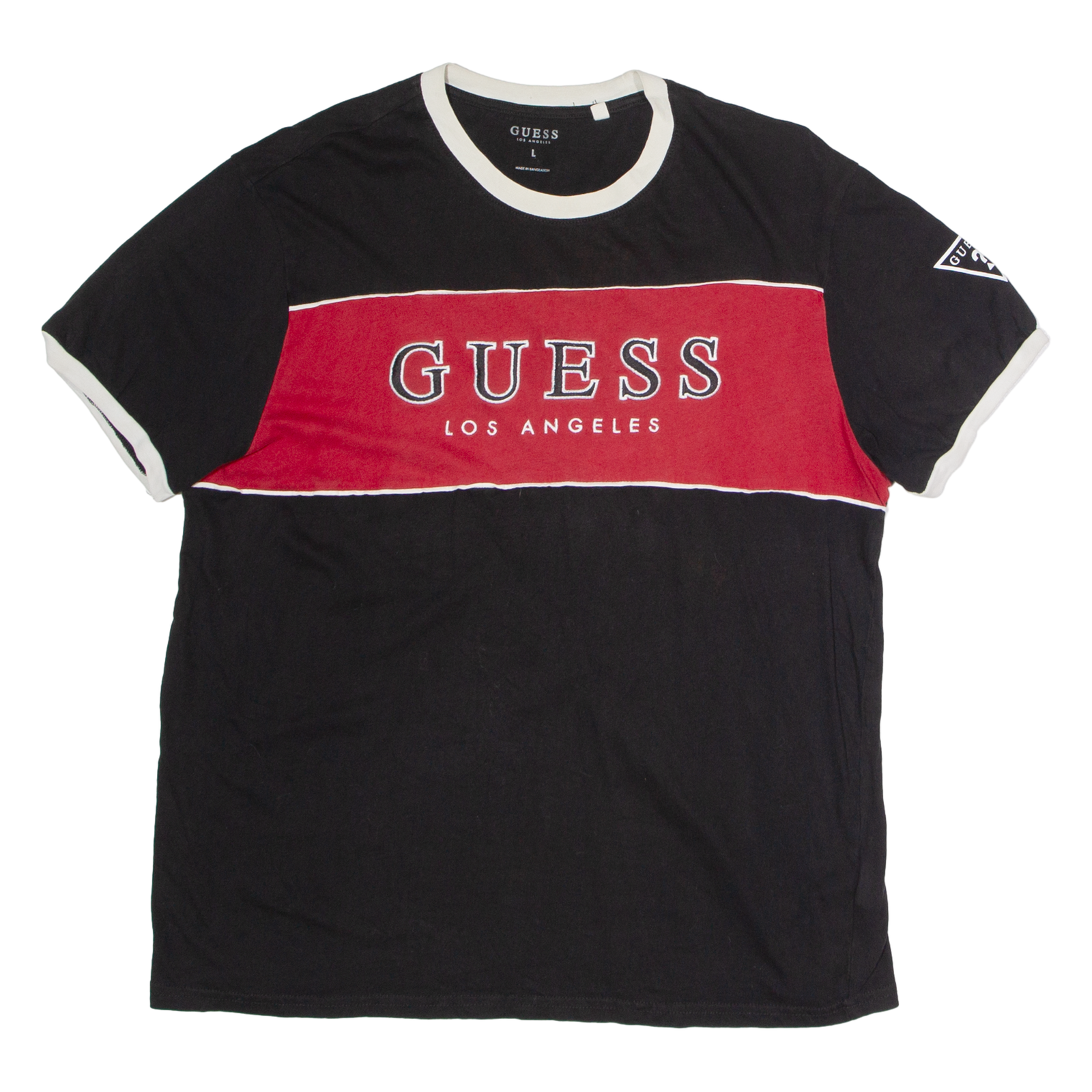 GUESS Mens T-Shirt Black L Refurbished - N/A refurbished available on Cerqular