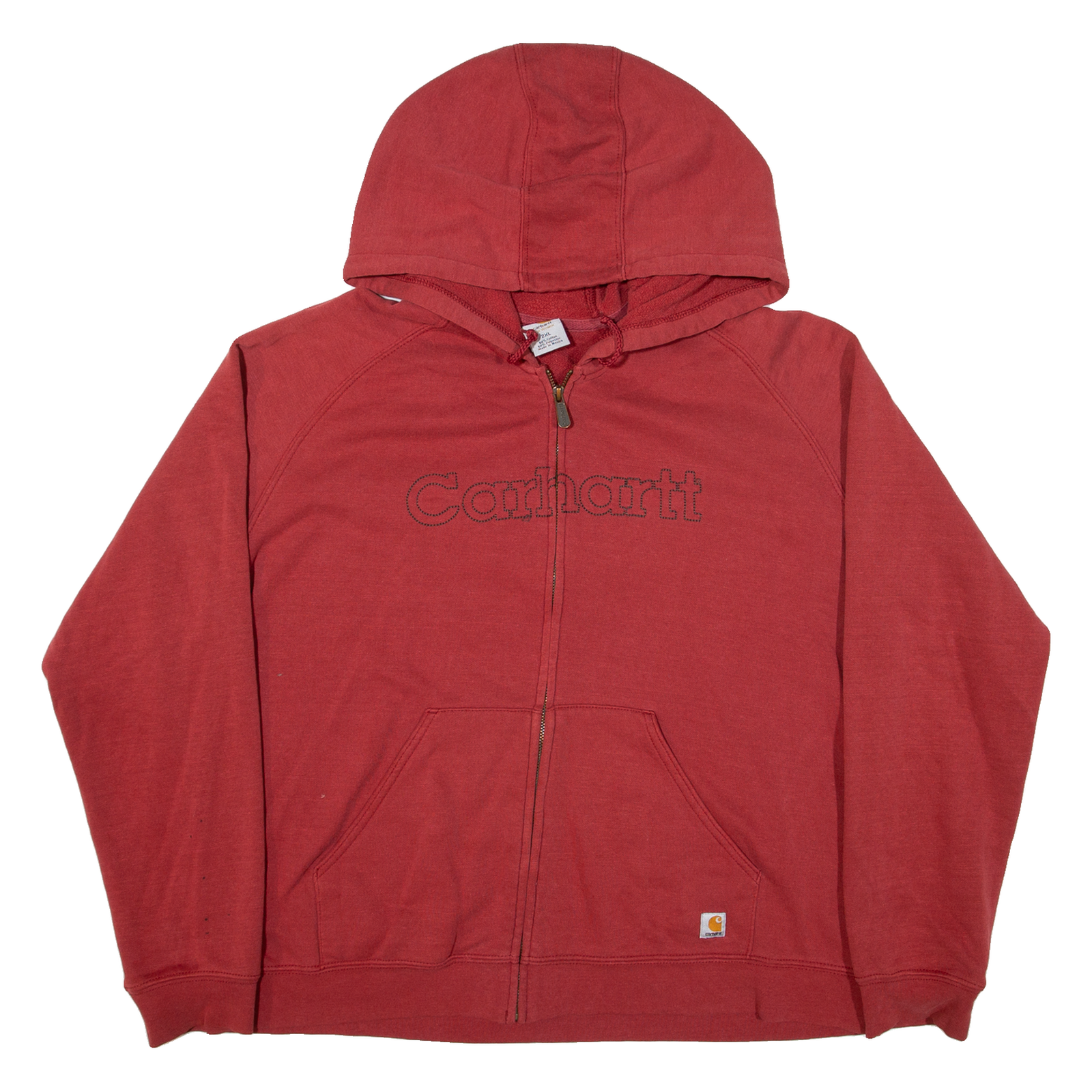 CARHARTT Womens Red Hoodie Full Zip 2XL Refurbished - N/A refurbished available on Cerqular