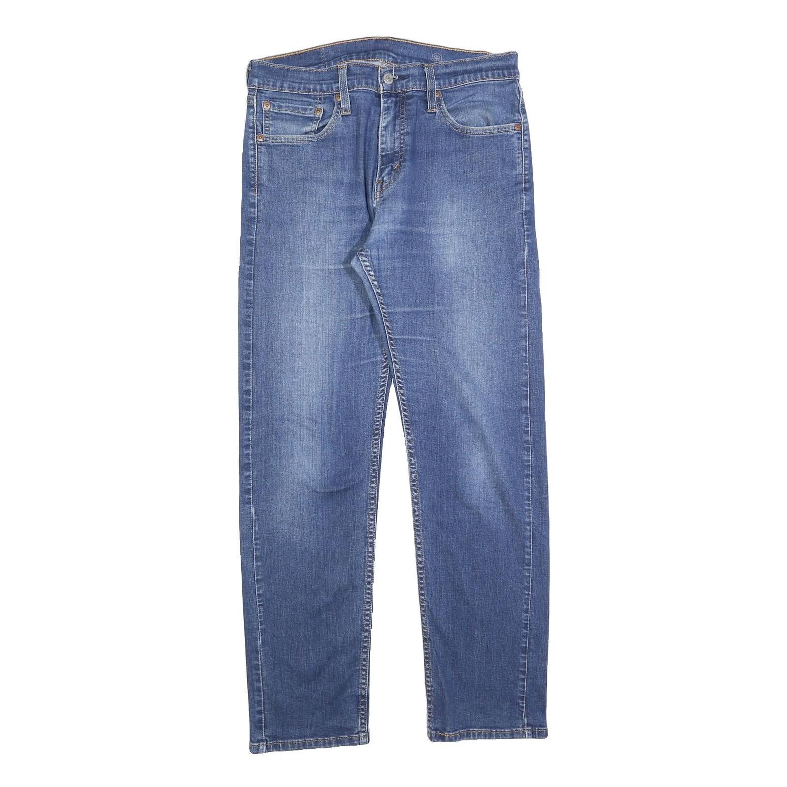 LEVI'S 505 Mens Jeans Blue Regular Straight Denim Medium W33 L30 Classic Fit Zip Refurbished - N/A refurbished available on Cerqular